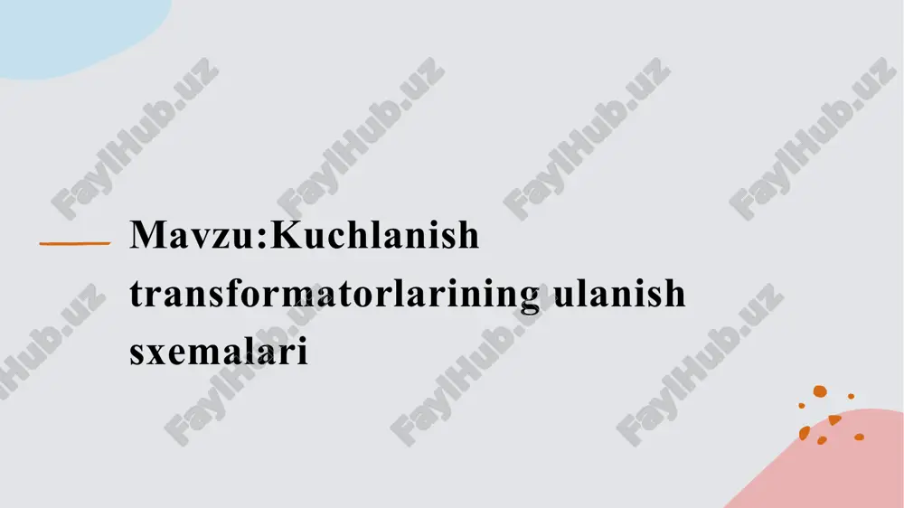 g qilish uchun ishlatiladi. kuchlanish transformatorlari: energiya tizimidagi ahamiyati. kuchlanish transformatorlarining ahamiyati kuchlanish transformatorlari elektr energiyasini uzatishda muhim rol o'ynaydi, chunki ular yuqori kuchlanishni past kuchlanishga aylantiradi. energiya ta'minoti ular energiya ta'minotining samaradorligini oshirishga yordam beradi, shuningdek, energiya yo'qotishlarini minimallashtiradi va xarajatlarni kamaytiradi. tizim xavfsizligi kuchlanish transformatorlari tizim xavfsizligini ta'minlaydi, chunki ular kuchlanishning oshishini oldini olish va uskunalarni himoya qilishda muhimdir. sanoat va infratuzilma sanoat va infratuzilma sohalarida kuchlanish transformatorlari energiya ta'minotini barqaror qilishga yordam beradi, shu bilan birga ishlab chiqarish jarayonlarini optimallashtiradi. kuchlanish transformatorlari: dizayn va ulanish sxemalarining turlari. 01 kuchlanish turlari kuchlanish transformatorlari asosan ikki turga bo'linadi: bir fazali va uch fazali. ular energiya ta'minotida turli vazifalarni bajaradi. 02 dizayn xususiyatlari kuchlanish transformatorlarining dizayni, ularning ishlash samaradorligini oshirishga qaratilgan. ushbu dizaynlar ishonchli va xavfsiz ulanishni ta'minlaydi. 03 ulanish sxemalari ulanish sxemalari kuchlanish transformatorlarining samarali ishlashi uchun muhimdir. bular orasida delta va yulduz sxemalari keng tarqalgan. 04 amaliyotdagi misollar …