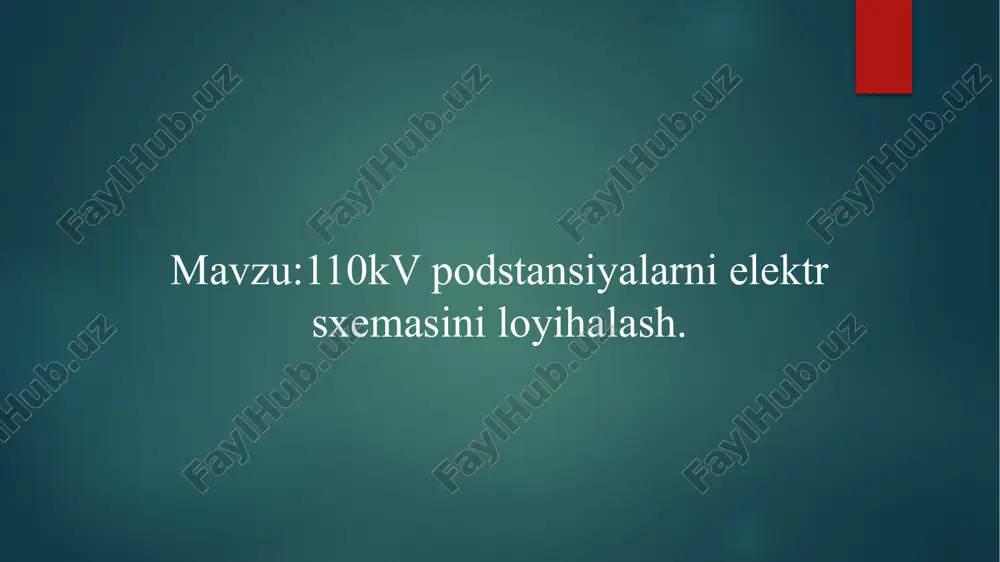 3 n% 93 93 93 93 93 93 94 95 98 98 96 95 97 97 94 95 97 100 100 100 100 98 95 94 to’la quvvat va reaktiv quvvatni elektr yuklama grafigi yuklanish korsatgichi va aktiv quvvatni elektr yuklama grafigi stantsiya va podstantsiyalarda kuch transformatorlarini quvvatini va sonini aniqlash. transformatorning nominal quvvatlari quyidagi shartga koʻra tanlanadi, (mv·a) demak, gost boʻyicha transformator qatori 2,5 mv·a; 4,0 mv·a; 6,3 mv·a; 10,0 mv·a va xokazo quvvatli trasformatorlarni tanlash tavsiya qilinadi. agar trasformatorlardan biri ishdan chiqsa, elektr ta’minoti toʻxtatilmay, ikkinchisi vaqtinchalik 140 % yuklama bilan ishlashi koʻzda tutiladi. a) ikki hil quvvatli trasformatorlar olish koʻzda tutiladi. i – variant: 4 mv·a 6,3 mv·a; uning oʻta yuklanishi, ==0,49 i – variant: 10 mv·a uning oʻta yuklanishi, ==0,31 transformatorlarni biri ishdan chiqsa, bu tanlagan variantlarni ishlashini tekshiramiz. 1-variant; 1,4*sn=1,4*4=5,6 mv,a 2-variant; 1,4*sn=1,4*6,3=8,82 mv,a podstansiyaning bir chizqili sxemasi stantsiya va podstantsiyalarda, ehmda qisqa tutashuv toklarini …