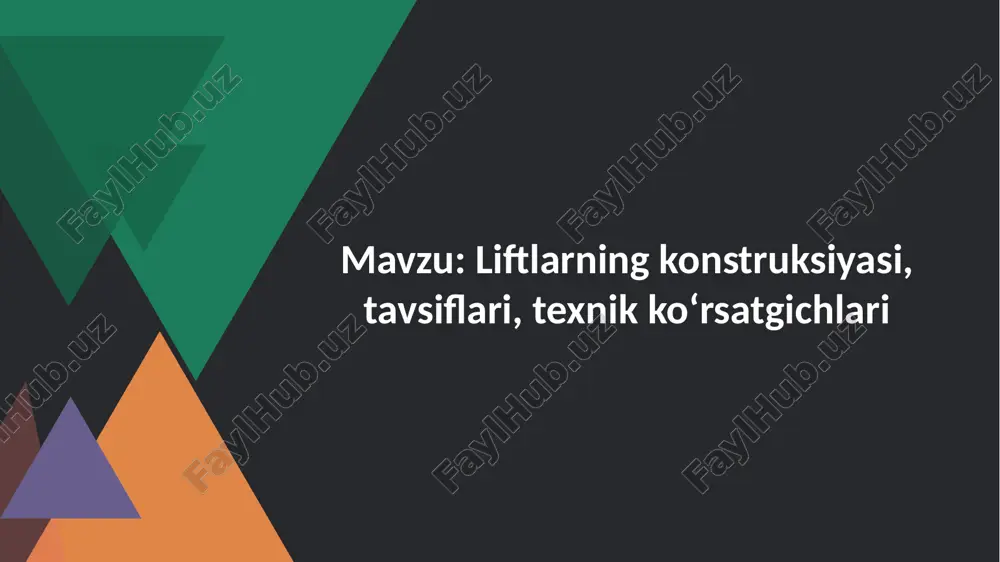 chi kompyuter; 2 – motor; 3 – liftning boshqaruvining ijrochi tizimi; 4 - kabinani ko‟taruvchi po‟lat arqonlar; 5 – yo‟naltiruvchi roliklar; 6 – posangi yukni yo‟naltiruvchi relslar; 7 – posangi yuk; 8 – lift kabinasini yo‟naltiruvchi relslar; 9 – kabina; 10 – kabina eshiklarini ochuvchi mexanizm; 11 – qavatlar bo‟yicha xotira banki. agar lift pasportida belgilangan xizmat muddati to‘g‘risida ma'lumotlar bo‘lmasa, belgilangan xizmat muddati u foydalanishga topshirilgan kundan boshlab 25 yil hisoblanadi. belgilangan xizmat muddati tugagandan keyin liftdan keyinchalik foydalanish faqat «sanoatgeokontexnazorat» di ruxsati bilan amalga oshiriladi. gidravlik haydovchi uydagi gidravlik liftlar an'anaviy uy liftlari dizayniga tegishli va shimoliy amerika va evropada keng qo'llaniladi. biroq, neftning oqishi, atrof-muhitning ifloslanishi, haddan tashqari ish shovqini va katta miqdordagi elektr energiyasining chiqindilari kabi omillar tufayli zamonaviy lift sanoatida atrof-muhitni muhofaza qilish va energiyani tejashning rivojlanish kontseptsiyasiga mos kelmaydi. yo'lovchi gidravlik liftlari singari, ular ham asta-sekin odamlar tomonidan yo'q qilinmoqda. so'nggi o'n yil ichida …