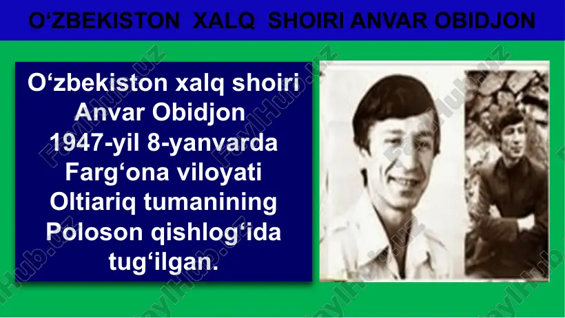 g‘animat. shoir she’rida xalqimiz ruhiyatidagi mana shu ajoyib yangilanishni birgina kun – erta tongdan quyosh botgunga qadar kuzatiladigan lavhalarda nihoyatda jonli aks ettiradi. ko‘zimiz tushadigan gullarni mana bu tarzda ko‘rsatish – ifoda qilish faqat shoirning qo‘lidan keladi-da: kelinchakdek bo‘lib orasta, gul salomdan ko‘taradi bosh 10 hayotning har lahzasi go‘zal hovli go‘yo yuvilgan chinni, yo‘llar go‘yo artilgan oynak. qutlash uchun yangi bu kunni, el oyoqqa turar jonsarak… hayotning har lahzasi go‘zal, umrning har dami g‘animat. “lahza” arabcha so‘z bo‘ib, ko‘z ochib yumguncha o‘tadigan vaqt (on, soniya). “dam” nafas, tin degan ma’nolarni bildiradi. shoir she’rida xalqimiz ruhiyatidagi mana shu ajoyib yangilanishni birgina kun – erta tongdan quyosh botgunga qadar kuzatiladigan lavhalarda nihoyatda jonli aks ettiradi. ko‘zimiz tushadigan gullarni mana bu tarzda ko‘rsatish – ifoda qilish faqat shoirning qo‘lidan keladi-da: kelinchakdek bo‘lib orasta, gul salomdan ko‘taradi bosh 11 hayotning har lahzasi go‘zal qaymoq isi yayratar tanni, dasturxonda issiq kulchalar. suv bosgandek qaqroq o‘zanni …