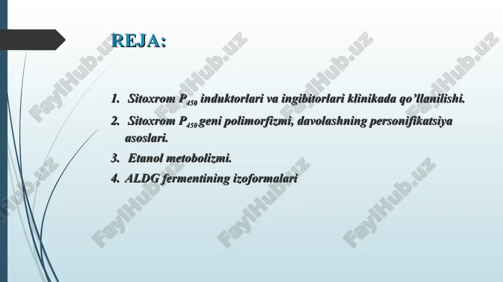 hozirgi vaqtda p-450 sitoxrom tizimining fermentlari steroidlar, safro kislotalari, yog 'kislotalari, prostaglandinlar, leykotrienlar, biogen aminlar kabi ko'plab endogen kimyoviy moddalarning oksidlovchi, peroksidlovchi va qaytaruvchi metabolizmida hal qiluvchi rol o'ynashi ko'rsatildi cyp450 fermentlari klinik amaliyotda ko'rilgan dorilarning 90% metabolizmi uchun javob beradi, cyp3a4 va cyp2d6 eng muhim fermentlardir. cyp450 fermentlarining polimorfizmi dori reaktsiyasidagi individual va millatlararo o'zgaruvchanlikka va standart doza uchun toksiklikka katta ta'sir ko'rsatadi. cyp450 fermenti substratlari, induktorlari va ingibitorlarining klinik ta'sirini retseptlashda yodda tutish kerak, chunki ular terapiyani buyurishga katta ta'sir ko'rsatishi mumkin evolyutsion jihatdan ancha qadimiy mitoxondrial sitoxrom p-450 tizimi mikrosomal tizimdan monooksigenaza reaktsiyalarini katalizlash uchun nadph dan sitoxrom p-450 molekulasiga elektronlarni etkazib beruvchi qaytaruvchi komponentlari bilan farq qiladi. mitoxondrial sitoxrom p-450 ichki membranaga o'rnatilgan va nadph dan elektronlarni ikkita ketma-ket ta'sir qiluvchi fermentlar - nadph-sitoxrom p-450 reduktaza va gem bo'lmagan temir bilan bog'liq bo'lgan aronodoksin orqali qabul qiladi. hayvonlarning mitoxondriyalarida elektron tashishni kamaytirish tizimi bakteriyalarda topilgan tizimga …