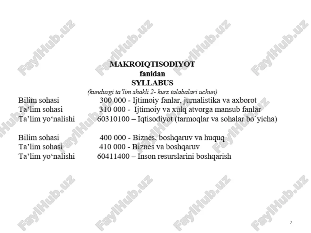 tida tan olinadi. djon meynard keyns (1883-1946) 17 1) u makroiqtisodiy voqeliklar va jarayonlarni oddiy ravishda izohlabgina qolmay, shu bilan birga ular o’rtasidagi qonuniyatlarni va bog’liqliklarni aniqlaydi, iqtisodiyotdagi sabab-oqibat aloqalarini tadqiq qiladi; 2) makroiqtisodiy bog’liqliklar va aloqalarni bilish iqtisodiyotdagi mavjud vaziyatni baholashga imkon beradi va uni yaxshilash uchun nima qilish va birinchi navbatda siyosat vakillari qanday chora ko’rishlari kerakligini ko’rsatadi, ya’ni iqtisodiy siyosatni tamoyillarini ishlab chiqishga imkon beradi; 3) makroiqtisodiyotni bilish kelajakda jarayonlar qanday rivojlanishini oldindan ko’rish, ya’ni prognozlar tuzish, kelgusidagi iqtisodiy muammolarni oldindan ko’rishga imkoniyat beradi. makroiqtisodiyotni o’rganishning muhimligi: 18 makroiqtisodiyot o‘rganadigan asosiy muammolar 1 iqtisodiy o‘sish va uning sur’atlari; 2 iqtisodiy tebranish va uning sabablari; 3 bandlik darajasi va ishsizlik muammosi; 4 umumiy narxlar darajasi va inflyatsiya muammosi; 5 foiz stavkasi darajasi va pul muomalasi muammosi; 6 davlat byudjeti holati, davlat byudjeti taqchilligini moliyalashtirish muammosi va davlat qarzlari muammosi; 7 to‘lov balansi holati va valyuta kursi muammolari; 8 …