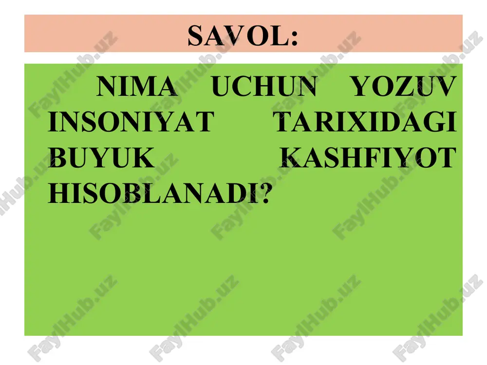 rdagi tog'lar ham larzaga kelib silkingandek bo'ldi raqamlarga asoslangan grafemalar bular miqdor va tartib tushunchalarini yozuvda aks ettirish uchun qo`llanadigan grafemalardir: 1) arab raqamlari avval hindistonda yaratilib, keyinchalik buyuk vatandoshimiz muhammad xorazmiy xizmatlari tufayli arabiston, ispaniya va butun yevropaga tarqalgan raqamlardir: 0, 1, 2, 3, 4, 5, 6, 7, 8, 9, 10, 20, 100, 1000, 100000, 1000000, 1000000000 kabi. 2) rim raqamlari eramizdan besh asr oldin etrusk qabilalari tomonidan yaratilgan va qadimgi rimliklar qo`llagan raqamlardir: i (bir), v (besh), x (o'n), l (ellik), c (yuz), d (besh yuz), m (ming). ramziy belgilarga (simvollarga) asoslangan grafemalar bular ilm-fan (shu jumladan, tilshunoslikda ham) sohasida qo`llanadigan maxsus belgilar tizimi: 1) matematik faniga oid ramziy belgilar - √ (ildiz), - (ayiruv), + (qo‘shuv), x (ko‘paytiruv), : (bo‘luv), x (iks), (katta), (o`tish belgisi), // (ajratish belgisi), : - fonemaning cho`ziqlik belgisi; 4) moliyaga oid ramziy belgilar – $ (dollar), € (yevro), £(funt sterling). yozuv haqida …