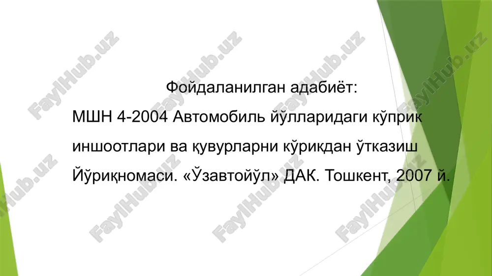 a e'tibor berish lozim, aniqlangan yoriqlarning paydo bo'lish sabablari va rivojlanishi o'rganilishi kerak. ushbu jihatlar e'tiborga olinmog'i lozim: • tirishish yoriqlari beton qotayotgan vaqtda paydo bo'ladi, keyinchalik o'sishi to'xtaydi va tartibsiz joylashadi; • harorat - tirishish yoriqlari chiziqli kengayish koeffitsientlari turli bo'lgan materiallar (betonlar) joylashuv chegaralarida paydo bo'ladi; ularning ochilishi belgilangan chegaralarda bo'ladi va harorat tebranishlariga bog'liq holda, odatda, rivojlanishi juda sekin bo'ladi; • kuch yoriqlari kuchlar ta'sirida paydo bo'ladi va vaqt bo'yicha turli jadallik bilan rivojlanishi mumkin. odatda, ular cho'zilgan doirada kuch ta'sirigi normal, siqilgan doirada esa - parallel yoki burchak ostida bo'ladi. yoriqlar tekshirilganda ularning ochilish darajasi o'lchanadi, chunki yoriqlar kengligi ortgani sari armatura korroziyasi xavfi ortadi. zo'riqtirilmagan armaturali konstruktsiyalarda atmosfera yoginlaridan himoyalangan joylarda 0,3 mm gacha va atmosfera yoginlaridan namlanadigan joylarda 0,2 mm gacha bo'lgan yoriqlar korroziya uchun xavfsiz hisoblanadi. ammo armatura diametrining kamayishi va mustahkamligi ortishi bilan korroziya xavfi ortadi. aniqlangan yoriqlar belgilanadi va eng keng …