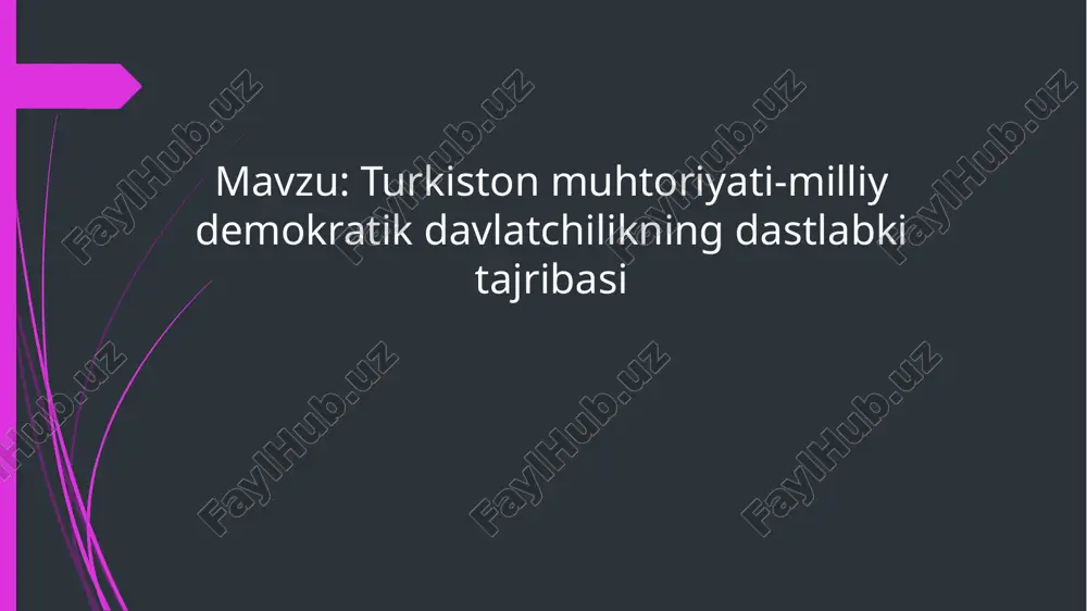 belgilandi. qurultoy jarayonida 32 kishidan iborat millat majlisi saylandi. 1917-yil 26-noyabrdan qoʻqon shahrida oʻlka musulmonlarining iv favqulodda syezdi ish boshladi. unda oʻlkaning barcha mintaqalari va koʻpgina jamoat tashkilotlaridan 200 dan ortiq vakil ishtirok etdi. 28-noyabrda tashkil topayotgan davlatning nomi aniqlanib „turkiston muxtoriyati“ deb ataladigan boʻldi. butunrossiya taʼsis s’yezdi chaqirilgunga qadar hokimiyat toʻla ravishda kengashi va turkiston xalq (milliy) majlisi qoʻlida boʻlishi haqida qaror qabul qilindi. muvaqqat kengash aʼzolaridan 12 kishilik hukumat tuziladigan boʻldi. [[qurultoy jarayonida turkiston milliy majlisi 54 kishidan iborat qilib saylandi. turkiston muxtoriyati va turkiston xalq majlisi delegatlar tomonidan saylandi. saylov ochiq v turkiston millat majlisi tomonidan tasdiqlangan qonunlar tez orada eʼlon qilindi, shuningdek, yangi hukumat mamlakat konstitutsiyasini tayyorlash uchun taniqli huquqshunoslarni jalb qildi. 1917-yil 26-dekabrda turkiston muxtoriyatining milliy bayrogʻi qabul qilindi. „el bayrogʻi“, „birlik tugʻi“, „svobodnoʻy turkestan“, „izvestiya vremennogo pravitelstva avtonomnogo turkestana“ kabi hukumat gazetalari oʻzbek, qozoq, rus tillarida nashr qilina boshlandi. avval chiqayotgan „ulugʻ turkiston“ va …