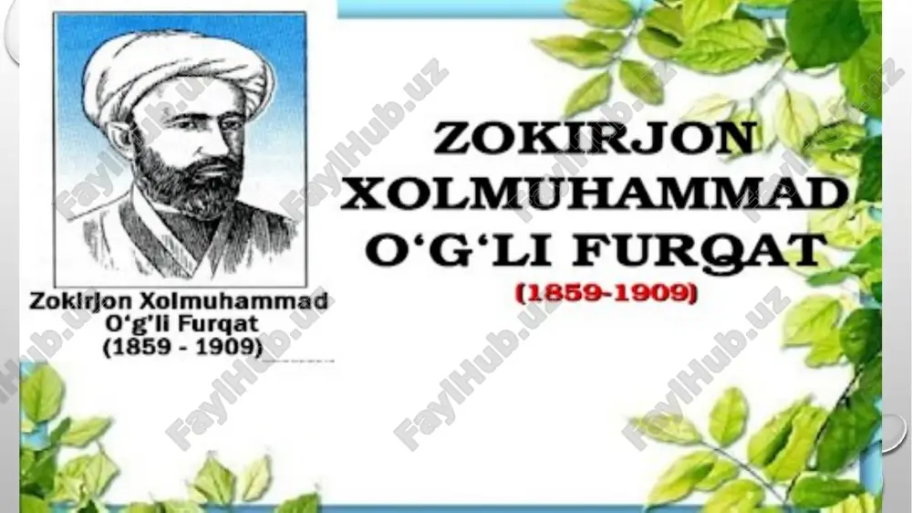 mustamlakaga aylantirilishi voqeasiga bogʻliq holda yaratilgan: “demish xon bir kunikim, davru davronlar qayon qoldi?” misrasi bilan boshlanuvchi muxammasi ham f.ning shu davrdagi ijodi mahsulidir. toju taxtdan, shaʼnu shavkat va aʼyonlardan maxrum boʻlgan xudoyorxon nomidan bitilgan bu asar ham shoir ijodida zamonaviy ijtimoiy mavzu keng oʻrin egallaganinint isbotidir. f.ning ijodiy merosida anʼanaviy sheʼriy turlar, oʻzbek mumtoz adabiyotidagi asosiy mavzular yetakchi urin egallaydi. uning gʻazal va muxammaslari, bogʻlagan taxmislari uzining hayotiyligi, musiqiyligi, nihoyatda samimiyligi bilan oʻquvchini maftun etadi. f. sheʼrlarida onayurt tabiati va bahor goʻzalligi, joʻshqin sevgi-muhabbat va chin insoniy fazilatlar, hayot shodliklaridan quvonish va turmush tashvishlaridan shikoyat qilish, umuman, odam va olam, kishilarning maʼnaviy dunyosi, mehri va qahri yaqqol tasvirlangan. mac, “bahor ayyomida gulgasht etarga bir chaman boʻlsa”, “umr xush oʻtmas bahor ayyomi sahro boʻlmasa”, “surmadin koʻzlar qaro, qoʻllar xinodin lolarang”, “jannatning gullaridan gulzoringiz chiroylik”, “koʻngul dardigʻa topmay boraman hargiz davo istab”, “fasli navbahor oʻldi ketubon zimistonlar” kabi misralar bilan boshlanuvchi …