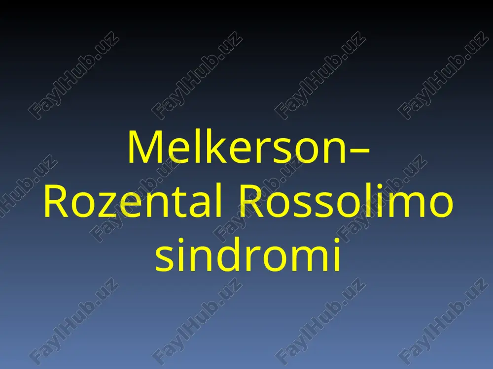atli bo’lib qoladi elefantiaz: agar mekelson rozental sindromida faqat mak-roxeylit kuzatilsa, birinchi navbatda surunkali saramas va kvinke shishida yuzaga keladigan elefantiazdan qiyosiy tashxislash lozim. elefantiazdan farqli bu sindromda o’tkir yallig’lanish belgilari bo’lmaydi. hattoki teri rangi kasallik qo’zg’alganda ham odatda, o’zgarmaydi. oxirgi tashxisni gistologik tekshirishlarga qarai qo’yiladi. kvinke shishi: kvinke shishida yuzaga kelgan makroxeylit qisqa vaqtda davom qilib antigistaminlarni qo’llaganda pasayib boradi. kasallik xuruji tugagandan keyin makroxeylit yo’qolib ketadi. makroxeyliya labdagi yoriqlarga ikkilamchi infeksiya tushganda asorati sifatida makroxeylit yuzaga keladi. labdagi yoriqlarni ratsional davolash davomida bu makroxeylit tezda yaxshi bo’lish tomonga o’zgaradi. leykoplakiya qiyosiy tashxisoti: leykoplakiya makroxeyliya davolashda kompleks davo olib boriladi: -- kortikostreidlar 25-30mg logtshpf ichishga -- keng ta’sir qiluvchi antibiotiklar -- antigistaminalar -- vitaminlar -- malyariyaga ta’sir qiluvchi preparatlar -- mahalliy fizioterapiya (uvch, darsonval, ba bshq) davolash: