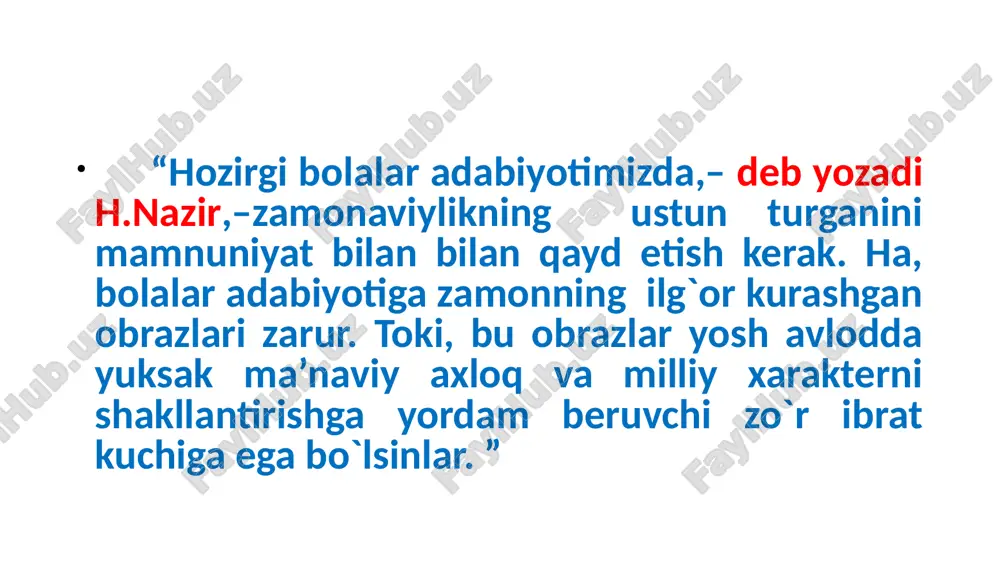 imizga buyuk ajdodlarimiz haqida hikoya qilish mavridi kelishini orzu qilgan. hamchunin, hazrat navoiy haqidagi bitiklari qatorida bolalarga aytgulik ibrat saboqlarini badiiy ifoda etishga o`zini burchli sezgan. bugungi shukuhli kunlar ana shunday istaklarni ro`yobga chiqarayotir, desak yanglishmaymiz. negaki, alisher navoiy so`z mulkining sultoni sifatida maktablarning boshlang`ich sinflaridayoq o`rgatiladi. dastavval qissaning to`laqonli syujeti, kompozitsiyasiga nazar tashlansa, mavzu va ifodaning nechog`li muhimligi anglashiladi. demak, o`quvchilar alisher navoiy siymosi bilan bolaligidayoq qissa orqali tanishib boradi. bu bejiz emas. oybek qissada ulug` mutafakkirning turkiy tilga yuksak muhabbati, turkiy xalqlarga yuksak e'tibori orqali o`zining vatanparvarlik g`oyalarini ham bayon eta olgan. zero, alisher navoiyning “muhokamatul lug`atayn” asari va unda keltirilgan turkiy so`zlarning ma’noviy tovlanishlari, bo`yoqdorligi oybekdek ijodkorni befarq qoldirmagan. shu sababli, bu hodisa qissada ham detal, ham uslub sifatida o`z in’ikosini topadi. masalan, kichkina alisher tog`asi, otasi va uning do`stlari huzurida g`azal o`qiganda, qur’onning mag`zini chaqishga kirishganida turkiy tilga alohida muhabbat bilan qarashi ta’riflanadi. xususan, tog`asi mirsaid …