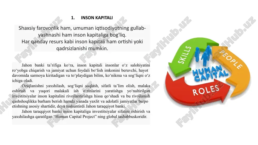 chiqilishi kerakligini artur sesil pigu 1928 yilda sifatida iqtisodchi "davlat moliyasini o'rganish" asarida doim yozgan. odatda, investitsiyalar har kelajakda iste'mol xarajatlarsiz keltiradi deb taxmin qilingan, daromad lekin bu yondashuvni pigu noto'g'ri, deb hisoblagan. iste'mol xarajatlari - oziq-ovqat, kiyim- kechak va uy-joy kabi ma'lum xarajatlar “inson qurolining” samaradorligini oshiradi, xuddi oddiy ma'noda investitsiyalar mexanik asboblarning samaradorligini oshirgan kabi va shuning uchun ham kelajakdagi daromadlarni i shaklanishiga yordam beradi. 1950-1960 yillarda, iqtisodchilar mehnat bozoriga yangicha nazar tashlagani sababli inson kapitalini tadqiq qilishda inqilob yuz berdi, deb yozadi inqilob hammualliflaridan biri gari bekker. daromadlardagi farqlar, birinchi navbatda, ishchilar "yaxshi" yoki "yomon" ishlarni bajarayotganini aks ettiradi deb taxmin qilish o'rniga, inson yondashuvi daromadlar birinchi kapitali navbatda ishchilarning o'z malakalari va bilimlariga qancha sarmoya kiritganligini o'lchaydi, deb faraz qildi. ushbu fikrga ko'ra, daromad ta'lim va o'qitishga qo'yilgan mablag'lar miqdori bilan ortadi. ushbu talqinda "yaxshi ish o'rinlari" inson kapitaliga katta miqdorda sarmoya kiritgan ishchilar tomonidan to'ldiriladigan …
