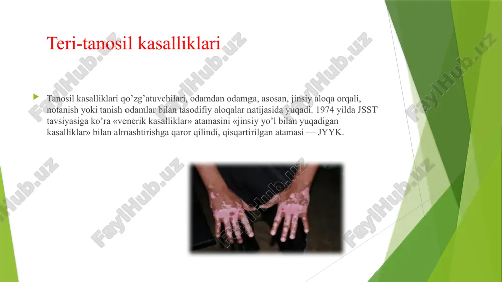 anasiga mikrob tushgan joyda qattiq shankr (yara) paydo bo’ladi. ko’pincha u jinsiy a’zolarda, yumaloq shaklda, tanga ko’rinishida, iflos kulrang yoki qizil rangda va og’riqsiz bo’ladi. yaraning boshlanishidan 1-2 hafta o’tgach, unga yaqin limfa tugunlari kattalashadi. 3-6 hafta ichida yara (shankr) o’z-o’zidan davolanadi. ikkilamchi — qattiq shankr paydo bo’lganidan keyin 6-8 hafta o’tgach paydo bo’lgan nosimmetrik rangpar toshma, butun vujudga, shu jumladan kaft va tovonlarga toshadi. toshma paydo bo’lishi ko’pincha bosh og’rig’i, bezovtalik va isitma bilan birga keladi (gripp kabi). tana bo’ylab limfa tugunlari kattalashadi. ikkilamchi sifilis o’zgaruvchan bo’lib, o’tkirlashish va remissiyalar shaklida (alomatsiz davrlar) kechadi. bunday holda, sochlar to’kilishi mumkin, shuningdek, jinsiy a’zolar va anusda (keng kondilomalar) go’shtli rangli o’smalar — papilomalar paydo bo’lishi mumkin. uchinchi darajali — tegishli davolashsiz ichki organlarda, suyaklarda, shilliq pardalarda va terida qaytarilmas o’zgarishlar yuz beradi. terida, ichki organlarda, suyaklarda va asab tizimida to’siqlar va o’smalar hosil bo’ladi. tana to’qimalarining parchalanishi organizmning ichki a’zolari va …