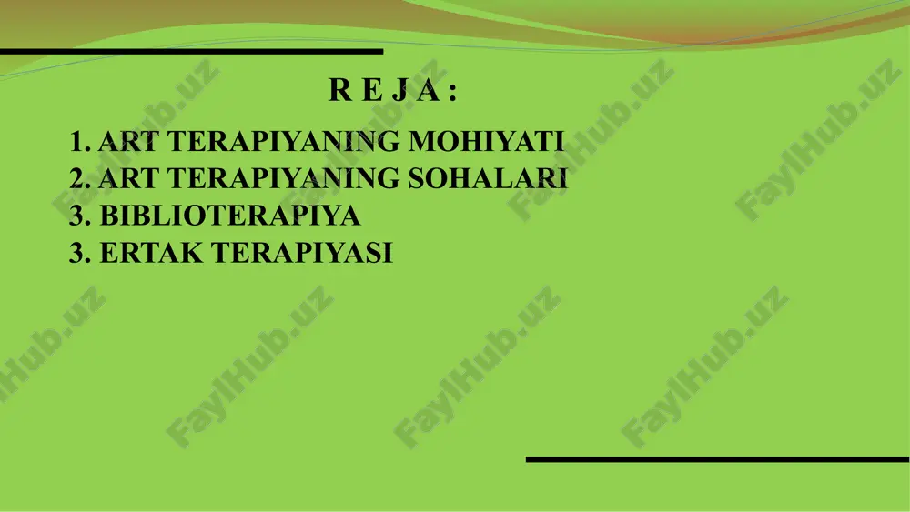 bolalar va kattalardagi ma'lum komplekslar va qo'rquvlarni engishingiz, psixologik holatingizni uyg'unlashtirishingiz va o'zingizning hurmatingizni oshirishingiz mumkin. aytgancha, bu psixoterapiyaning eng tez rivojlanayotgan yo'nalishlaridan biridir. stressli vaziyatlarga to'la zamonaviy hayot ritmida butun dunyo bo'ylab tobora ko'proq odamlar stressdan xalos bo'lish va ijobiy his-tuyg'ularni shakllantirish vositasi sifatida tanaga yo'naltirilgan art-terapiya usuliga murojaat qilmoqdalar. san'at terapiyasi, ijodiy ifoda orqali hissiy va ruhiy muammolarni hal qilishga yordam beradigan bir metoddir. bu jarayonda, san'at va ijodiy faoliyatlar orqali ichki dunyo bilan aloqa o'rnatiladi. san'at terapiyasi nima? san'at terapiyasi - bu san'at orqali insonning ruhiy va hissiy holatini yaxshilashga qaratilgan jarayon. u ijodiy ifoda va hissiy muloqot orqali o'zini anglashga yordam beradi. bu metodlar psixologik muammolarni hal qilishda samarali bo'lishi mumkin. san'at terapiyasi va uning turlari ba'zi qiyinchiliklar va cheklovlarga duch kelishi mumkin. har bir insonning individual ehtiyojlari va tajribalari farq qiladi. shu sababli, terapevtlar o'z yondashuvlarini moslashtirishlari zarur. biblioterapiya psixoterapiya, psixokorreksiya, psixologiya, bibliologiya kabi turli …