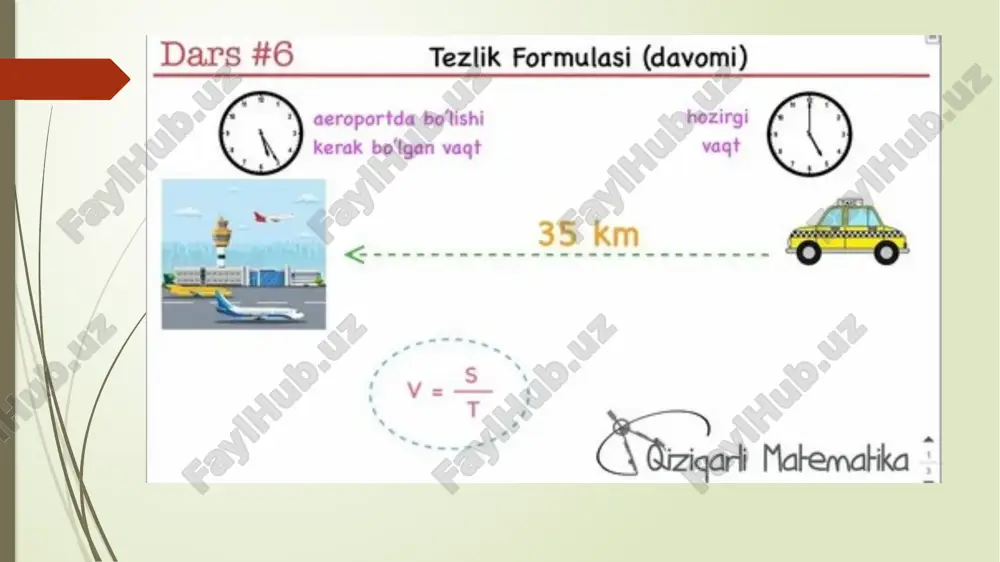 tezlik va uning birligi, o’rtacha tezlik - Page 2