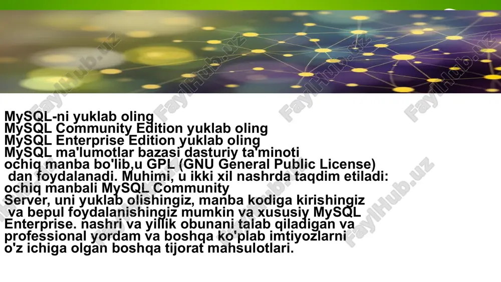 thonva hokazo. 3 linuxda mysql ma'lumotlar bazasi bilan ilovangizni sozlash bo'yicha ushbu tegishli qo'llanmalarni ko'rib chiqing. centos 8 da lamp serverini qanday o'rnatish mumkin centos 8 da lemp serverini qanday o'rnatish mumkin ubuntu 20.04 da phpmyadmin bilan lamp stackni qanday o'rnatish mumkin ubuntu 20.04 da phpmyadmin bilan lemp stackni qanday o'rnatish mumkin ubuntu 20.04 da apache bilan wordpressni qanday o'rnatish mumkin mysql qanday ishlaydi? ko'pgina ma'lumotlar bazasini boshqarish tizimlari singari, mysql mijoz-server arxitekturasiga ega va tarmoq muhitida ishlatilishi mumkin. server dasturi ma'lumotlar bazasi fayllari saqlanadigan bir xil jismoniy yoki virtual tizimda joylashgan bo'lib, u ma'lumotlar bazalari bilan barcha o'zaro aloqalar uchun javobgardir. ma'lumotlar bazasini boshqarish uchun mysql vositalari yoki boshqa dasturlash tillarida yozilgan har qanday ilovalar kabi turli xil mijoz dasturlari serverga ulanishi va ma'lumotlar bazasiga so'rovlar yuborishi mumkin. server mijoz so'rovlarini qayta ishlaydi va natijalarni mijozga qaytaradi. mijoz server bilan bir xil tizimda yoki masofaviy xostda yashashi va serverga …