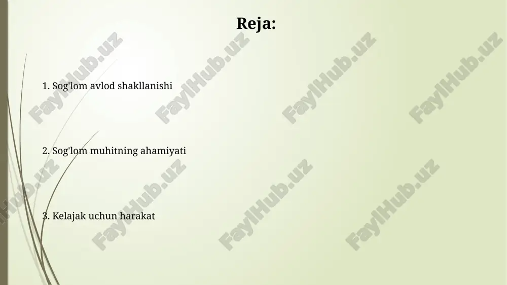 mumkin. sanoat chiqindilarini filtrlash tizimlarini o'rnatish orqali pm2.5 va pm10 kabi mayda zarrachalarni 60-70% ga kamaytirish mumkin, bu esa nafas olish kasalliklarini oldini oladi. kirish “kirish” bolalar o‘yin maydonchalari, sog‘lom turmush tarzini targ‘ib qiluvchi va 10 dan ortiq turli xil mashq uskunalarini o‘z ichiga olgan sport maydonlarini o‘zida mujassam etgan majmuadir. “kirish” loyihasi doirasida har bir bolaning jismoniy va aqliy rivojlanishiga qaratilgan zamonaviy, xavfsiz va ekologik toza materiallardan tayyorlangan 30 dan ortiq o‘yin maydonchalari yaratilgan. xulosa ekologik dasturlarga kiritilgan har 100 ming soʻm kelajak avlodning salomatligi uchun 300 ming soʻmlik foyda keltiradi. xulosa shuni koʻrsatadiki, havo ifloslanishini 20 foizga kamaytirish bolalar oʻrtasida nafas olish kasalliklarini 15 foizga kamaytirishi mumkin. bolalar va o'smirlar salomatligi xavflari ekran oldida uzoq vaqt o'tirish (kuniga 2 soatdan ortiq) bolalarda ko'rish qobiliyatining pasayishi, uyqu buzilishi va diqqat yetishmasligi giperaktivlik buzilishi (dehb) xavfini oshiradi. atrof-muhitning ifloslanishi, masalan, pm2.5 zarralari, bolalarda astma va nafas olish yo'llari kasalliklari xavfini …