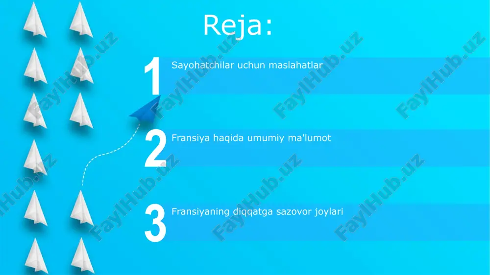 ularning eng kattasi nitssa boʻlib, unda 340 mingdan ortiq aholi istiqomat qiladi va turli xil tajribalarni taklif qiladi. fransiya rivierasida oʻrtacha 300 kun quyosh nuri boʻladi, bu uni quyoshda dam olish va plyajlardan bahramand boʻlish uchun ideal joyga aylantiradi. parij: sevgi shahri parij, sevgi shahri, 20 ta tuman (arrondissements)ga bo'lingan bo'lib, ularning har biri o'ziga xos tarixiy va arxitektura xususiyatlariga ega, shuningdek, transport tizimi 16 ta metro liniyasidan iborat. parijning luvr muzeyi 380,000 dan ortiq artefaktni o'z ichiga oladi, ulardan 35,000 tasi doimiy ravishda namoyish etiladi, shuningdek, u dunyodagi eng ko'p tashrif buyuriladigan muzeydir, taxminan 10 million kishi har yili tashrif buyuradi. sharob va shampan sharob fransuz madaniyatining asosiy qismidir, har yili 7 dan 8 milliard shisha ishlab chiqariladi, bordeaux va burgon kabi mintaqalar uning nufuzini oshiradi. fransiya 300 dan ortiq sharob navlariga ega va sharob iste'moli bo'yicha dunyoda 3-o'rinda turadi, bu 24.7 million gektolitrni tashkil etadi. fransiya aholisi va …