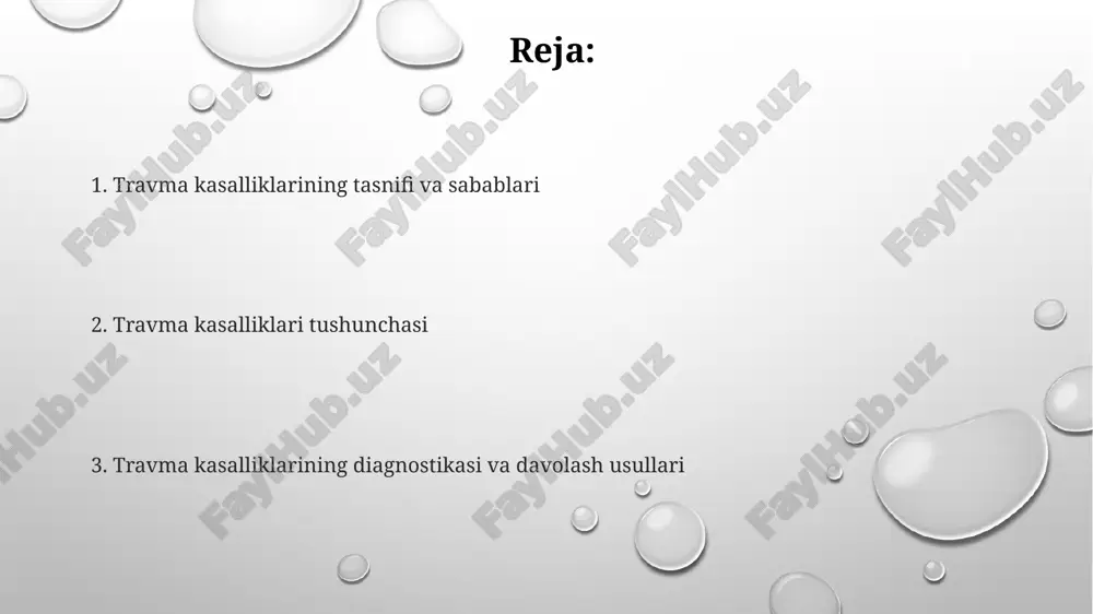 necha soat, og'ir holatlarda esa bir necha hafta yoki undan ko'p davom etishi mumkin. posttravma amneziyasi miya shikastlanishidan keyin 24 soatdan 7 kungacha davom etishi mumkin va bu vaqt davomida bemor voqea haqida hech narsa eslay olmaydi. retrograd amneziya holatlarida, bemor travmadan oldingi voqealarni, masalan, so'nggi bir necha soat yoki hatto kunlarni eslolmaydi; bu holatning og'irligi turlicha. travma va reabilitatsiya travma oqibatlarini bartaraf etish uchun 6 oylik reabilitatsiya kursi samaradorligi 85% ga yetadi, bu esa bemorlarning hayot sifatini sezilarli darajada yaxshilaydi. murakkab suyak sinishlari va og'ir yumshoq to'qimalar shikastlanishlari bilan og'rigan bemorlarda 12 oylik reabilitatsiya davolash jarayonini tezlashtiradi va funktsional tiklanishni ta'minlaydi. reabilitatsiya jarayonida, fizioterapiya va ergoterapevt xizmatlaridan foydalanish bilan birga, psixologik yordam ham bemorning to'liq tiklanishiga 30% hissa qo'shadi. qaramlik va travma qaramlik, masalan, giyohvand moddalarga qaramlik, miya tuzilmalariga 20% gacha shikast yetkazishi va travmatik tajribalar bilan birgalikda post-travma stress buzilishi xavfini 3 baravar oshirishi mumkin. bolalarda travma, ayniqsa, …