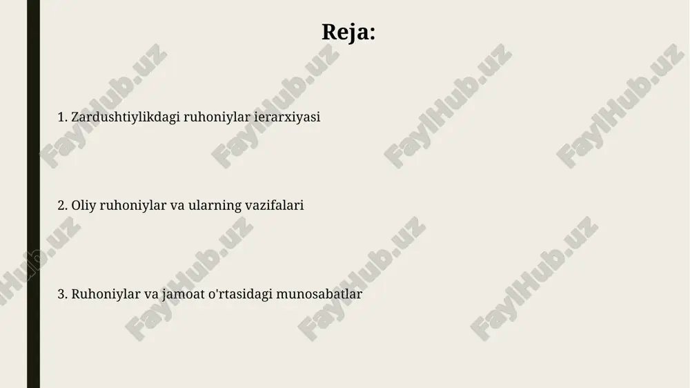 , zardushtiy ruhoniylari jamiyatda saqlanib qolish va dinni himoya qilish uchun, o'zlarini ta'lim, madaniy va ijtimoiy faoliyatlarga bag'ishlab, 12 ta muhim diniy markazlarni saqlab qolishga harakat qilishgan. avesto va zanda o'rganish avesto matnlarini tahlil qilishda 200 dan ortiq turli xil avesto so'zlarining etimologiyasi va semantikasi muhim rol o'ynaydi. zanda sharhlari, avesto matnlarining tushunilishiga yordam beradigan 1000 yildan ortiq davom etgan sharh an'analarining boy merosini aks ettiradi. ruhoniylar jamiyati va tashkiloti zardushtiy ruhoniylarining jamiyati 3 darajadan iborat bo'lib, har bir darajaga tegishli maxsus vazifalar va marosimlar belgilangan. dasturxondan (diniy ziyofat) o'tkazish huquqiga faqat 5 yildan ortiq tajribaga ega mobeds (oliy ruhoniylar) ega. athravanslar: marosimlarni o'tkazuvchilar athravanslar, avesto matnlarini 3 qismga bo'lib o'rgangan va 15 yildan ortiq ta'lim olgan ruhoniylar edi, ular diniy marosimlarni o'tkazishda mutaxassis hisoblanar edi. athravanslar, zamonaviy zoroastrianizmda dasturxonga qo'yiladigan 5 ta elementlarning to'g'ri joylashuvini va taqdis etish marosimlarini amalga oshirishga javobgar bo'lgan. ruhoniylar ta'limi va tayyorgarligi ruhoniylarning ta'limi …