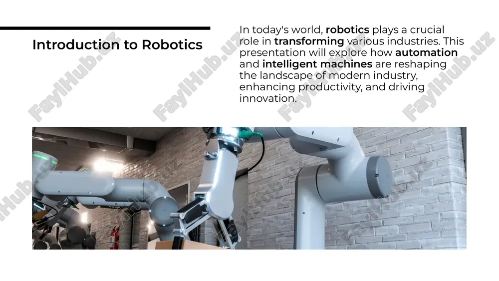 fety. it's crucial for industries to navigate these concerns responsibly while embracing the benefits of automation. ethics and robotics in conclusion, robotics is not just a trend but a transformative force in modern industry. embracing these technologies will lead to enhanced efficiency, innovation, and a competitive edge in the global market. conclusion: embracing robotics