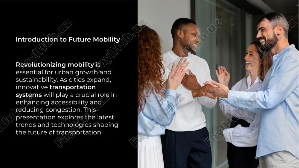 cerns must be addressed. collaborative efforts among stakeholders are essential to overcome these hurdles and realize the future of mobility. challenges ahead the future of transportation systems is bright, driven by innovation and a commitment to sustainability. by embracing new technologies and collaborative approaches, we can create a more efficient, accessible, and environmentally-friendly mobility landscape. conclusion: the road ahead