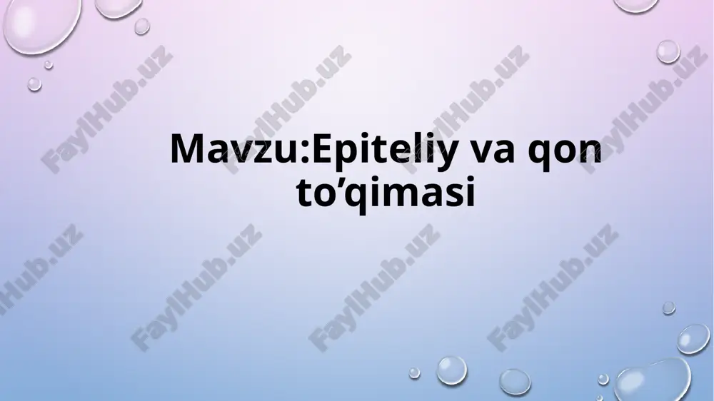 kislorod bilan ta’minlanadi, qon esa epiteliy orqali modda almashinuvida ishtirok etadi. masalan: ichak epiteliyasi orqali ovqat hazm bo‘lgan moddalarning qonga o‘tishi. o‘pka alveolalari epiteliyasi orqali kislorodning qonga o‘tishi va karbonat angidridning chiqarilishi. shuningdek, qon orqali epiteliy hujayralarining yangilanishi uchun zarur moddalar yetkaziladi. shunday qilib, bu ikki to‘qima organizmning normal hayot faoliyatini ta’minlovchi muhim tizimning asosini tashkil etadi. eto izobrajenie, avtor: neizvestniy avtor, litsenziya: cc by-sa-nc eto izobrajenie, avtor: neizvestniy avtor, litsenziya: cc by-sa-nc mavzu:umurtqali hayvonlarda organogenez reja: organogenez tushunchasi va uning biologik mohiyati umurtqali hayvonlarda organogenez bosqichlari organogenez jarayonining ahamiyati va natijalari organogenez tushunchasi va uning biologik mohiyati organogenez — bu hayvon embrionining hujayralari va to‘qimalaridan turli organlar hamda tizimlarning shakllanish jarayonidir. bu jarayon embrional rivojlanishning muhim bosqichi bo‘lib, har bir organizmning morfologik tuzilishini belgilaydi. organogenez umurtqali hayvonlarda (baliq, amfibiyalar, sudralib yuruvchilar, qushlar va sutemizuvchilar) o‘xshash asosiy qonuniyatlarga bo‘ysunadi, ammo ularning embrion tuzilishi va rivojlanish tezligida farqlar mavjud. organogenez — …