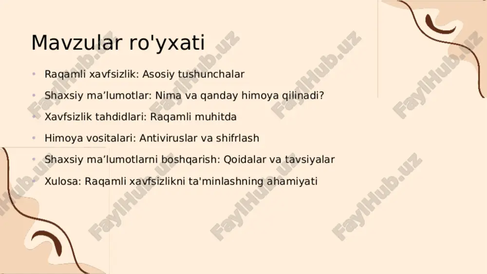 ragamli xavfsizlik va shaxsiy ma'lumotlar himoyasi - Page 2