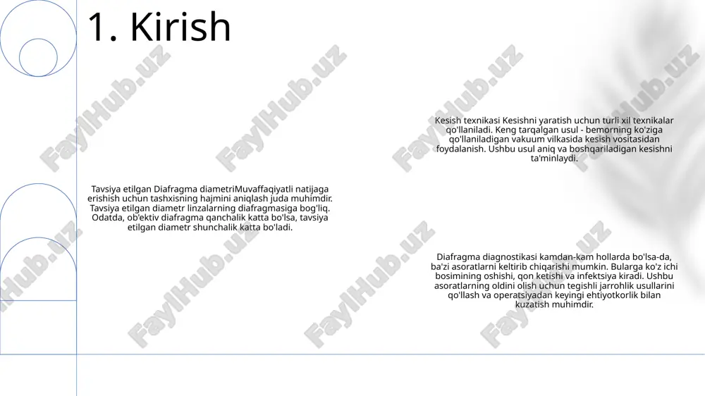 keladigan og'ir travma holatlarida teshik hosil qilish organlarning joylashishini osonlashtirishi va churraning oldini olishi mumkin. qizilo'ngach teshilishi: qizilo'ngach devoridagi teshiklarga kirish va tuzatish uchun teshik yaratilishi mumkin, bu esa keyingi asoratlar va oqishning oldini oladi. 3. teshik yaratish uchun ko'rsatmalar teshik yaratish usuli 1: teshilish - teshiklarni hosil qilish uchun zımbalardan foydalanish, keng miqyosli ishlab chiqarish uchun mos - yuqori hajmli ilovalar uchun tejamkor teshik yaratish usuli 2: lazer bilan kesish - materialni bug'lash uchun lazer nuridan foydalanish, aniq teshiklarni yaratish - murakkab shakllar uchun moslashuvchanlik va moslashtirishni taklif qiladi teshik yaratish usuli 3: elektr toki bilan ishlov berish (edm) - materialni eroziya qilish, teshiklarni yaratish uchun elektr zaryadidan foydalanish - yuqori aniqlikdagi kichik yoki murakkab teshiklarni yaratish uchun ideal 4. teshik yaratish imkoniyatlari teshiklarni yaratish uskunasi: unifikatsiyalashgan diafragma gruppasida (diafragma guruhining bir turi) teshiklarni yaratish jarayoni maxsus jihozlardan, jumladan, burg'ulash uchlari, arra va zımbalardan foydalanishni o'z ichiga oladi. teshik …