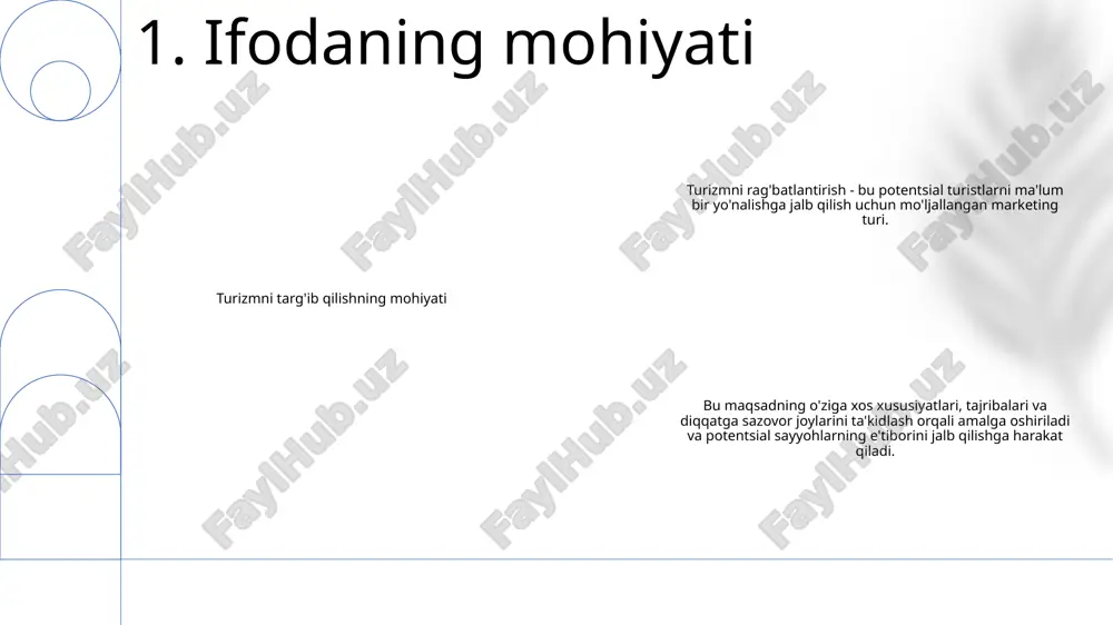 ehtiyojlaringiz va maqsadli auditoriyangizni qondirish uchun moslashtirilishi mumkin. 3. vizual simfoniya madaniy xilma-xillik: ushbu manzilning rang-barang madaniy tuzilishini tashkil etuvchi an'analar, urf-odatlar va e'tiqodlarning jonli gobelenini his eting. meros va tarix: qadimiy xarobalar, tarixiy joylar va bu zaminning boy va maftunkor o'tmishini hikoya qiluvchi yodgorliklarni o'rganib, vaqt yilnomalari bo'ylab sayohat qiling. mahalliy uchrashuvlar: do'stona mahalliy aholi bilan muloqot qiling, ularning kundalik hayotiga qo'shiling va mintaqaning noyob istiqbollari va madaniy amaliyotlariga haqiqiy ko'rinishga ega bo'ling. 4. madaniy gobelen turizmda haqiqiylik: mahalliy madaniyatni qamrab olish haqiqiy sayyohlik tajribasi sayohatchilarni mahalliy madaniyatlarga singdirishni o'z ichiga oladi, ularga odamlar bilan muloqot qilish, urf-odatlarda ishtirok etish va borar joyini chuqurroq tushunish imkonini beradi. haqiqiylikning iqtisodiy foydalariauthentic turizm mahalliy hamjamiyatlarni o‘zlarining noyob mahsulotlari, hunarmandchiligi va tajribalarini namoyish etish orqali qo‘llab-quvvatlaydi. sayohatchilar haqiqiy tajribani qidirganda, ular mahalliy an'analarni saqlash va barqarorlikka sarmoya kiritadilar. visitor experienceauthenticity takomillashtirish, tashrif buyuruvchilarning aloqa va tegishlilik hissini yaratish orqali tajribasini yaxshilaydi. mahalliy …