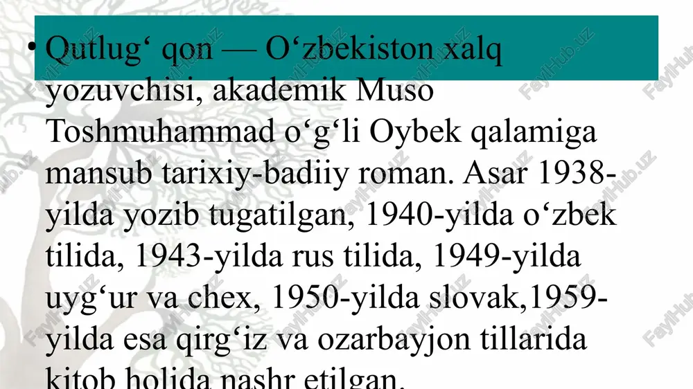 idan erta ayrilib akasi bilan birga shaharga borishga majbur bo‘ldi, akasi singari u ham boyning xonadonida xizmatkor bo‘ladi boyning kelinlari unga ko‘p o‘gir ishlar buyurishar edi lekin u mehnatdan qochmas aksincha boyning o‘g‘illaridan qochar edi. 9 shokir ota asarda shokir ota ismli oltmish besh yoshlardagi, eti suyakka yopishgan, chuvak yuzi va peshonasi chuqur chiziqlarr – burushiqlar bilan quyuq qoplangan kam soqol keksa bir mahsido'z chol edi. uningtohirjon ismli yakkayu yolg‘zi o‘g‘li sil kasalidan erta vafot etgan. 10 shokir otanevaralarining yolg‘iz boquvchisi edi. u yo‘lchini o‘z o‘g‘liday ko‘radi. mirzakarimboyning o‘g‘illari unsinga yomon ko‘z bilan qaraganliklaridan so‘ng yo‘lchi singlisini shokir otanikiga olib boradi. shokir ota unsinni o‘z qiziday qabul qiladi. unsin shokir otanikida yashay boshlaydi va choldan mahsido‘zlikni o'rganib oladi. 11 mirzakarimboy mirzakarimboy obrazi insonlardagi o‘ta ketgan ziqnalik, insofsiz, niyati buzuq, odamlar orasidagi eng qabix qilmishlarini o‘zida jamlagan salbiy obraz sifatida namoyon bo‘ladi. kitobxon mirzaqarimboyning shu qadar ziqnaligini asarni mutolaa qilish jarayonida …