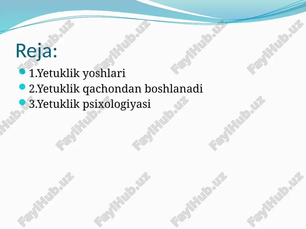 ning xarakger xislatlari, ishlab chiqarish jamoasining qadriyatlari, ma’naviyati, an’analari va hokazo; b) bilim va bilishga oid qiyinchiliklar: maxsus o‘quv yurtida olgan bilimlardagi uzilishlar, saviyaningcheklanganligi, ijodiy izlanish faoliyatining zaifligi, tashabbuskorlikning etishmasligi va boshqalar; v) mutaxassislik bilan bog‘liq o‘ziga xos qiyinchilik- lar; . psixofiziolog p.plazarevning fikricha, eshitish, ko‘rish, periferik va kinestetik sezgirlikning o‘zgarishi 20 yoshdan boshlanadi. bu ma’lumotni chet el psixologlari fulds, raven, pako kabilar yanada rivojlantirib, aqliy va mantiqiy qobiliyatning mezoni 20 yosh deb hisobladilar. b.g.anan’ev o‘zining ilmiy- tadqiqotlarida yoshlik davrida yigit va qizlardagi o‘zgarishlarni murakkab shaxs jihatlaridan umumiy ruhiy holat, verbal va noverbal aqliy (mantiqiy va mnemik funkdiyalar) sodda jarayonlargacha (organizmda issiklik paydo bo‘lishidan metobolizm — modda almashinuvgacha), hatgo shaxsningxususiyatigacha bo‘lgan holatlarni o‘z ichiga qamrab olishini matematik usullarga asoslangan ilmiy ma’lumotlar va ularning chuqur sifat tahlili orqali ko‘rsatib o‘tadi. . psixofiziolog p.plazarevning fikricha, eshitish, ko‘rish, periferik va kinestetik sezgirlikning o‘zgarishi 20 yoshdan boshlanadi. bu ma’lumotni chet el psixologlari fulds, raven, …