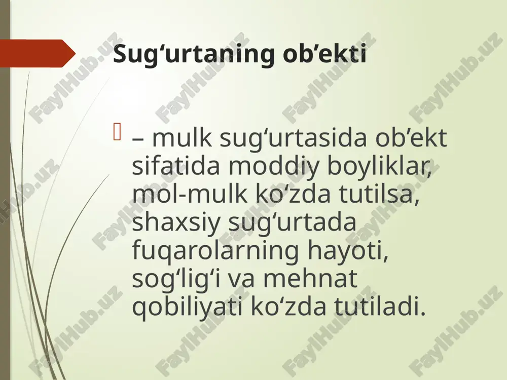 uni ko‘rsatadiki, soha sub’ektlarining 73 foizi tavakkalchiliklarning tashqi omillarini xavfli deb hisoblasa 27 foizi ichki omillar, xususan, xo‘jalik-ishlab chiqarish faoliyati ekanligi ma’lum bo’ldi. mamlakatimizda sug‘urta tizimining jadal rivojlanayotgani biznesni qo‘llab-quvvatlashda, tadbirkorlik sub’ektlari va fermer xo‘jaliklarining barqarorligini ta’minlashda muhim omil bo‘lmoqda. bunda “o‘zagrosug‘urta” davlat aksiyadorlik sug‘urta kompaniyasining alohida o‘rni bor. mamlakatimizda fermer va dehqon xo‘jaliklarining erkin va barqaror faoliyat yuritishi uchun barcha shart-sharoit yaratilgani samarasida qishloq xo‘jaligi izchil rivojlanib, yetishtirilayotgan mahsulotlar sifati va hajmi tobora oshib borayotir. o‘tgan yili qishloq xo‘jaligi ekinlari hosili uchun qariyb yigirma mingta sug‘urta shartnomasi tuzilib salkam sakson milliard so‘mlik sug‘urta javobgarligi olingan edi . tabiiy ofatlar natijasida zarar ko‘rgan mulkdorlarga ekinlar hosil sug’irtasi bo’yicha 2.2 milard som tovon puli to’landi tijorat banklari tomonidan fermer xo‘jaliklariga berilgan imtiyozli kreditlar sug‘urtasi bo‘yicha 126,1 million so‘m tovon puli to‘landi. joriy yilda sug‘urta shartnomalari bo‘yicha to‘langan sug‘urta tovonlari hajmi o‘tgan yildagiga nisbatan 65,1 foiz o‘sdi. shu jumladan mustahkam oila yili …