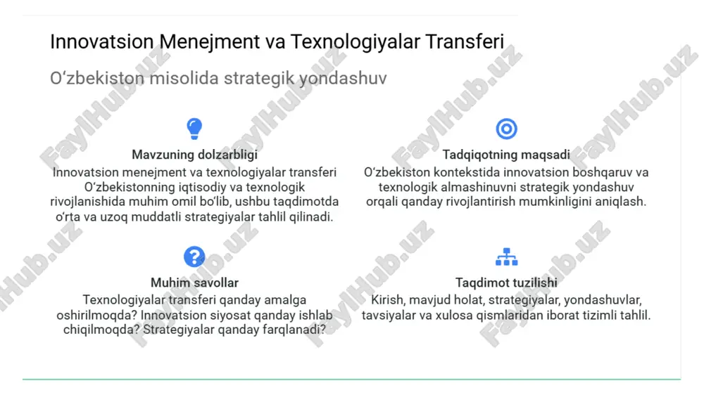 innovatsion menejment va texnologiyalar transferi. o‘rta muddatli va uzoq muddatli - Page 2