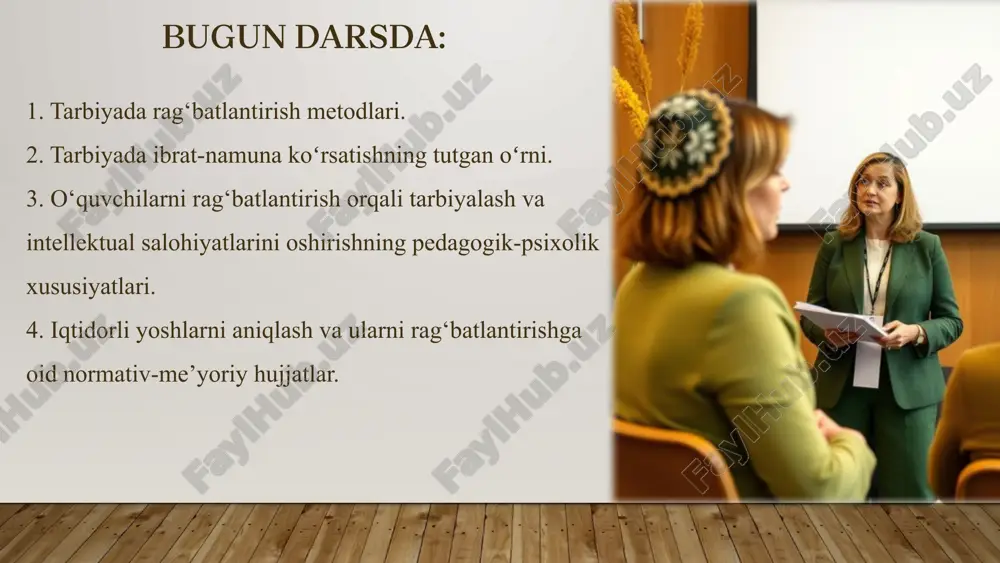 im muhitini qo‘llab-quvvatlaydi va ijobiy tarbiyaviy atmosferani shakllantiradi, bu o‘quvchilarning rivojlanishini rag‘batlantiradi. o'qituvchilarni motivatsiya qilish mexanizmlari o'qituvchilarni motivatsiya qilish uchun bir nechta asosiy mexanizmlar mavjud. bularga kasbiy o'sish imkoniyatlari, munosib ish haqi va rag'batlantirishlar, ijodiy erkinlik va shaxsiy e'tirof kiradi. shuningdek, ularga qo'llab-quvvatlovchi muhit yaratish va ularning fikrlarini inobatga olish ham muhimdir. 1 kasbiy rivojlanish doimiy malaka oshirish kurslari va yangi bilimlar olish imkoniyatlari. 2 munosib rag'batlantirish mehnatlari uchun moddiy va ma'naviy mukofotlar. 3 ijodiy erkinlik dars berish uslublarida va dasturlarida erkinlik berish. 4 e'tirof va hurmat ularning yutuqlari va hissalarini ochiq tan olish. 5 inson butun umri davomida o‘zgarib boradi rivojlanish—shaxsning fiziologik va intellektual o‘sishida namoyon bo‘ladigan miqdor va sifat o‘zgarishlar mohiyatini ifoda etuvchi murakkab jarayondir. rivojlanish mohiyatan oddiydan murakkabga, quyidan yuqoriga , eski sifatdan yangi holatga o‘tish, yangilanish, eskining yoqolib borishi, miqdor o‘zgarishining sifat o‘zgarishiga o‘tishini ifodalaydi. rivojlanishning manbai qarama-qarshiliklar o‘rtasidagi kurashdan iborat. bola shaxsining rivojlanishi inson ijtimoiy …