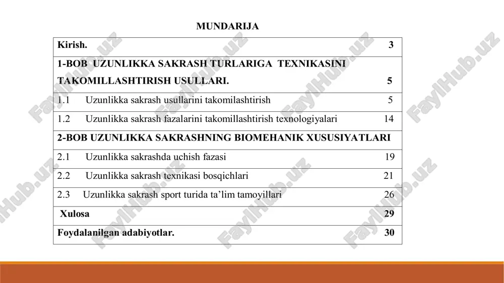 il sakrash turlari (balandlikka, uzunlikka, uch hatlab, langarcho‘pga tayanib sakrash) yugurib kelishda o‘ziga xos xususiyatlarga ega, lekin ma’lum bir umumiy tomonlari ham bor. yugurib kelishning asosiy vazifasi – sakrovchi tanasiga sakrashga mos bo‘lgan optimal yugurib kelish tezligini berish hamda depsinish fazasi uchun optimal sharoitlarni yaratish. deyarli hamma turlarda sakrashlar, “fosbyuri-flop” usulida balandlikka sakrashdan tashqari, to‘g‘ri chiziqli shaklga ega. bunday usulda sakrashda oxirgi qadamlar yoy bo‘ylab bajariladi. yugurib kelish depsinishga tayyorlanish boshlanishidan oldin siklik harakat tuzilishiga ega. unda yugurish harakatlari yugurib kelishdagi harakatlardan bir oz farq qiladi. yugurib kelish maromi doimiy bo‘lishi kerak, ya’ni uni urinishdan-urinishga o‘zgartirib turish kerak emas. odatda yugurib kelish sportchida ayni paytda kuzatiladigan uning jismoniy imkoniyatlariga mos keladi. tabiiyki, jismoniy funksiyalar yaxshilanishi bilan yugurib kelish o‘zgaradi, tezlik, qadamlar soni oshadi (ma’lum chegaragacha), lekin yugurish maromi o‘zgarmaydi. bu o‘zgarishlar sakrovchining ikkita asosiy jismoniy sifatlariga bog‘liq, ularni parallel tarzda rivojlantirish zarur. bu tezkorlik va kuchdir. yugurib kelishning boshlanishi odatiy, …