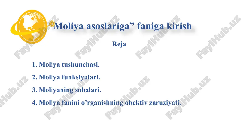 ya, stipendiya, dividentlar, yutuqli daromadlar va b. xarajatlar: har bir kishi tovarlar va xizmatlarni sotib olish bilan bog'liq bo'lgan har qanday xarajatlarni o'z ichiga oladi. (ya'ni, sarmoya emas). barcha xarajatlar ikki toifaga bo'linadi: naqd pul ( naqd pul bilan to'lanadi) va kredit (qarz olish yo'li bilan to'lanadi). aksariyat odamlar daromadlarining katta qismi xarajatlarga sarflanadi. shaxsiy moliyani yaxshi boshqarish uchun yaxshi sarflash odatlari hal qiluvchi ahamiyatga ega. umumiy xarajat manbalari: ijara to’lovlari, ipoteka to’lovlari, soliqlar, kredit uchun to’lovlar, oziq-ovqat, soyohat, ta’lim, o’yin-kulgu va b. jamg’arish - bu kelajakda investitsiya qilish yoki xarajat uchun qolgan ortiqcha pul mablag'lari. agar odam daromad sifatida topgan va sarflagan narsasi o'rtasida ortiqcha bo'lsa, farqni jamg'armalarga yoki investitsiyalarga yo'naltirish mumkin. jamg'arishni boshqarish shaxsiy moliyalashtirishning muhim sohasidir. jamg'arishning keng tarqalgan shakllariga quyidagilar kiradi: jismoniy pullar, depozitlar, xorijiy valyuta, qimmatbaho buyumlar va b investitsiya - bu shaxsiy moliyaning eng murakkab sohasi va odamlar eng professional maslahat oladigan sohalardan biridir. …