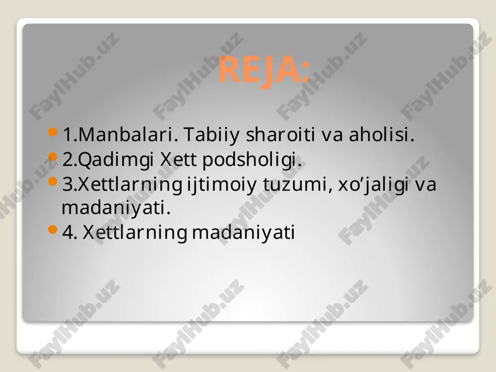 og’liklarini eslatadi. bu tog’ platosi daraxtsiz katta dashtlikdan iborat bo’lib, o’t bilan qoplangan va faqat mayda qoramollar uchungina oziq bera oladi. yassi tog’likning janubi-sharqiy qismi pisidiy tav­ra etaklarida cho’lga aylanadi. bu qashshoq oblastlarga ta­momila qarama-qarshi o’laroq, kichik osiyoning shimoliy va janubiy qismidagi oblastlar o’simliklarga juda boydir. kichik osiyoda daryolar juda ham. bor daryolardan ham faqat bir nechtasigina dengizga borib quyiladi. ko’pchilik daryolar tez o’sishi va ham suvligi tufayli kema qatnovi uchun va sun’iy sug’orish sistemasini vujudga keltirish uchun noqulaydir. bu daryolarning vodiylaridagi unumdor yerlarning maydoni juda ham kichkinadir. daryolarni yoqalab ketgan tor yerlardagina dehqonchilik qilish mumkin edi. lekin ki­chik osiyo geografik o’rni jihatidan yevropani osiyo bilan birlashtiruvchi go’yo bir tayanch ko’prik bo'lib, u tranzit savdoning rivojlanishi uchun nihoyatda qulay bo’lgan. aholisi. eng qadim zamonlarda kichik osiyo yassitog’ligida yashagan qabilalarni protoxettlar deb atash rasm bo’lgan. protoxettlar va ularga til jihatidan yaqin turgan palaylar old osiyoning boshqa eng qa­dimgi qabilalariga qarindosh bo’lgan …