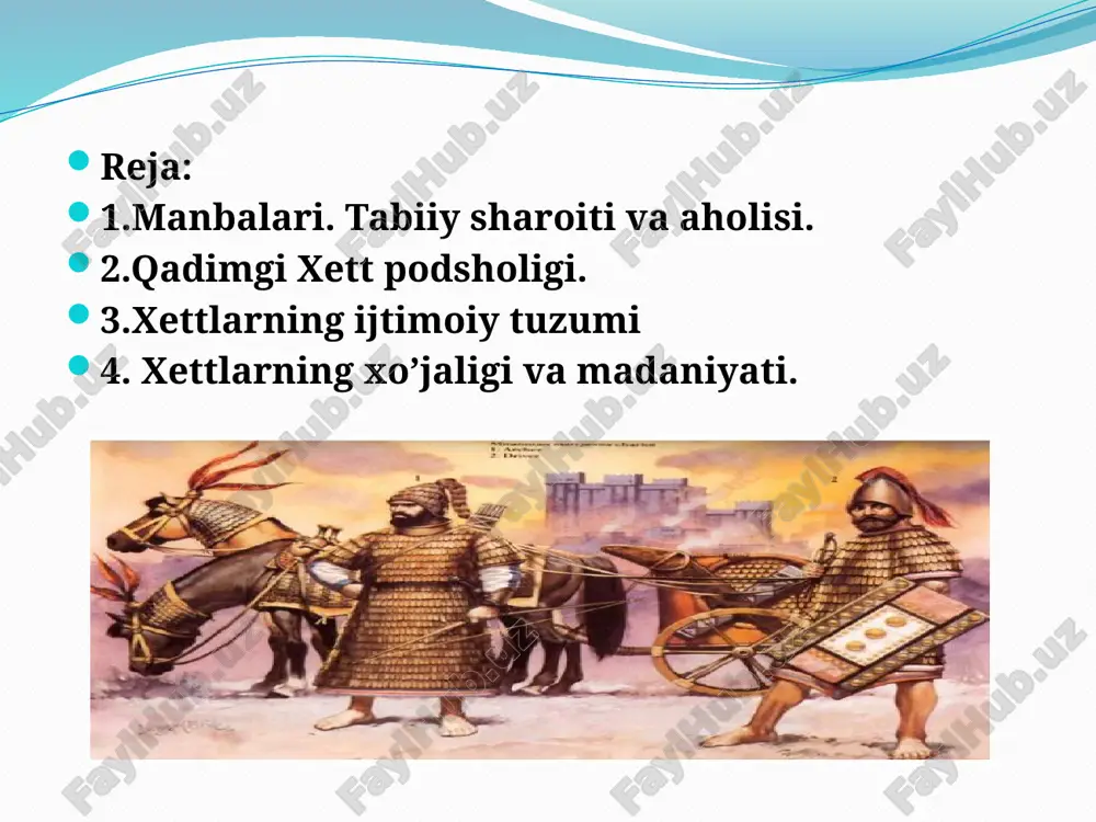 ollar uchungina oziq bera oladi. yassi tog’likning janubi-sharqiy qismi pisidiy tavra etaklarida cho’lga aylanadi. bu qashshoq viloyatlarga tamomila qarama-qarshi o’laroq, kichik osiyoning shimoliy va janubiy qismidagi viloyatlar o’simliklarga juda boydir. kichik osiyoda daryolar juda kam. bor daryolardan ham faqat bir nechtasigina dengizga borib quyiladi. ko’pchilik daryolar tez o’sishi va kam suvligi tufayli kema qatnovi uchun va sun’iy sug’orish sistemasini vujudga keltirish uchun noqulaydir. bu daryolarning vodiylaridagi unumdor yerlarning maydoni juda ham kichkinadir. daryolarni yoqalab ketgan tor yerlardagina dehqonchilik qilish mumkin edi. lekin kichik osiyo geografik o’rni jihatidan yevropani osiyo bilan birlashtiruvchi go’yo bir tayanch ko’prik bo'lib, u tranzit savdoning rivojlanishi uchun nihoyatda qulay bo’lgan. aholisi. eng qadim zamonlarda kichik osiyo yassitog’ligida yashagan qabilalarni protoxettlar deb atash rasm bo’lgan. protoxettlar va ularga til jihatidan yaqin turgan palaylar old osiyoning boshqa eng qadimgi qabilalariga qarindosh bo’lgan bo’lishi ham mumkin; bu qabilalarni hozirgi zamon tadqiqotchilari «azianik» qabilalari deb ataydilar. kichik osiyodan topilgan qadimgi …