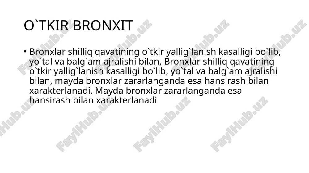 o`tkir va surunkali bronxitlar - Page 2