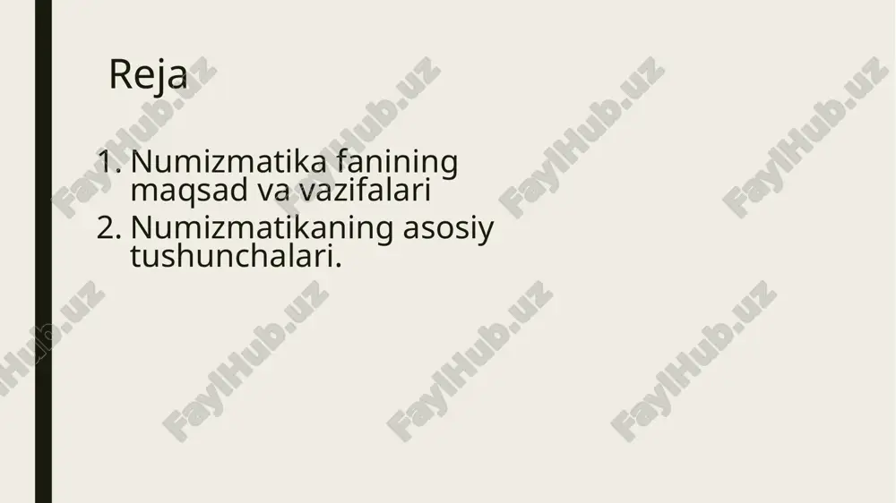 adi. nominal – tanganing qadr-qiymati. tanganing birligi – tanganing yasalgan metalll va og’irligi orqali tanganing birligi aniqlanadi. masalan: funt, marka va boshqalar tanganing buzilishi – tanga tarkibidan qimmatbaho metalllning tarkibiy og’irligi namoyishi natijasida tanga sifatini tushishi. ligatura – tanganing tarkibidagi oltin yoki kumushning qimmatbaho bo’lmagan metall qorishmasini aniqlaydi. . o’zbekiston tangalari o’zbekiston hududida dastlabki metalll tangalar mil. av. vi asrda doro i davrida zarb etilgan, og’irligi 8,4 g ni tashkil etgan “darik” deb nomlangan tilla tangalar, deb taxmin qilinadi. mil. av. iii-i asrlarda va undan keyingi davrda zarb etilgan tangalar namunalari hozirgacha saqlanib qolgan. image1.jpeg image2.jpeg image3.jpeg image4.jpeg image5.jpeg image6.jpeg image7.jpeg image8.jpeg image9.jpeg image10.jpeg image11.jpeg /docprops/thumbnail.jpeg