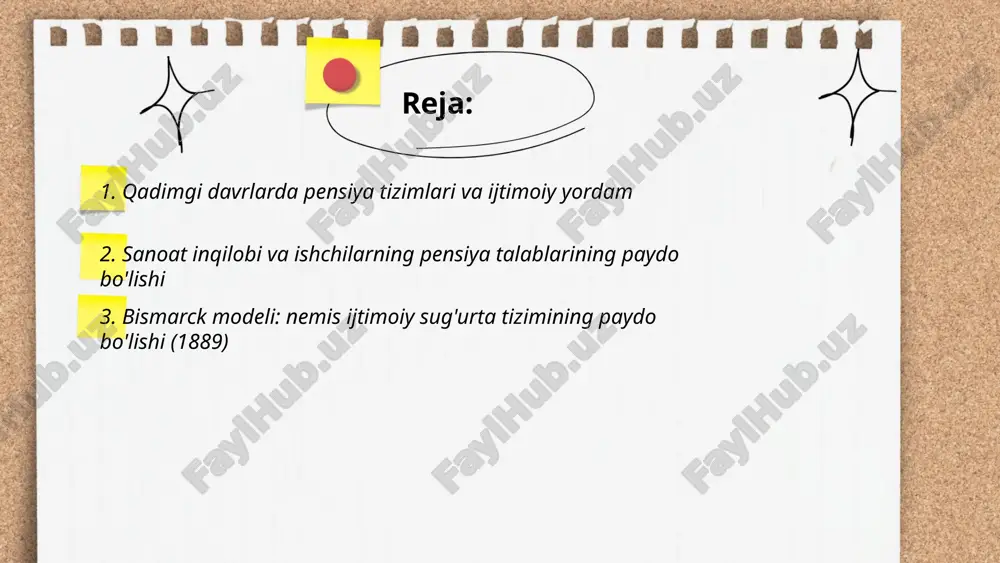 keyingi buyuk britaniyaning ijtimoiy davlat modeli beveridge hisobotidan keyin 1942 buyuk britaniyada ijtimoiy davlat modeli yaratilgan. 1946 yil milliy sug'urta qonuni va 1948 yil milliy sog'liqni saqlash xizmati joriy etildi. pensiya tizimi dastlab universal tekis to'lov va kontributiv sug'urtaga asoslandi, keyinchalik ish haqi bilan bog'liq qo'shimcha yondashuvlar paydo bo'ldi. 1980-yillardan bozorlashtirish, 2000-yillarda belgilangan hissa va stakeholder pensiyalar, 2003 pension credit, 2012 avtomatik ro'yxatga olish joriy etildi. ... t.me/slaydai_bot xx asr boshida yevropada davlat pensiyalarining kengayishi bismarckning 1889 yildagi germaniya qonuni bilan boshlangan. 1908 yilda buyuk britaniyada keksalarga pensiya qonuni qabul qilindi. birinchi jahon urushidan (1914–1918) keyin 1919–1930 yillarda belgia, frantsiya, italiya, shvetsiya va avstriyada ijtimoiy sug'urta va davlat pensiyalari kengaytirildi. sabablari: sanoatlanish, shahar aholisining o‘sishi, urush zararlari va mehnat harakatlari. moliyalashtirish odatda ish haqi soliqlari va byudjet mablag'lari orqali, tizimlar esa majburiy va ixtiyoriy sug'urta modellariga o‘tdi. ... t.me/slaydai_bot 1935-yil 14-avgustda aqshda social security act qabul qilindi. u pensiya (65 …