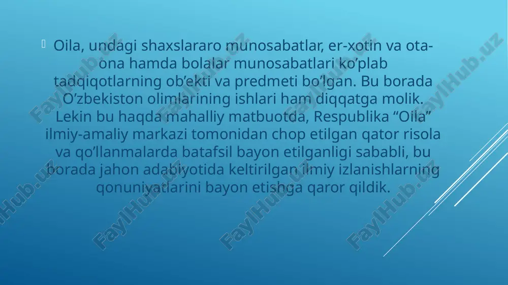 antiradi, ya’ni ona uchun ham, ota uchun ham bola tarbiyasi hayotining mazmun-muddaosiga aylanadi. giperproteksiya – ota-ona tomonidan bolaning barcha istak, tilak va ehtiyojlarini ko’r-ko’rona, tanqid va mulohazasiz qondirishga intilish; bolani har qanday qiyinchiliklar va to’siqlardan himoya qilish, uning barcha istaklarini joyida bajo keltirish, erkalatish, oddiy yutuqlaridan quvonish, xatolarini sezmaslikka qaratilgan harakatlar. bolasi uchun “jonini jabborga beruvchilar” odatda o’zlari bilmagan holda farzandlariga yomonlik qilayotganliklarini sezmaydilar, natijada bola kelajakda ishga toqati yo’q, ko’pchilikning ichida o’zini tuta olmaydigan, hayotning past-balandliklarida o’zini nochor his etadigan, tantiq, erka bo’lib qoladi. ayniqsa, bola o’smirlik yoshiga yetganda, erka, tantiq bo’lgani uchun do’stlari va tengqurlari davrasida ham hamma aytganlari bo’lishini istaydigan, liderlikka intiluvchanligini namoyon etgisi keladi, lekin ikkinchi tomondan, aslida unda bunday sifatlar bo’lmaydi. gap shundaki, bunday holatlarda ota-ona zurriyodi timsolida ilgari o’z hayot tajribasida erisholmagan armonlarini ro’yobga chiqargisi keladi, ularning tarbiya uslublari aynan shunga qaratilgan bo’ladi, lekin bola ko’p jihatdan nochor ekanligini keyinchalik ijtimoiy muhitning turli vaziyatlariga …