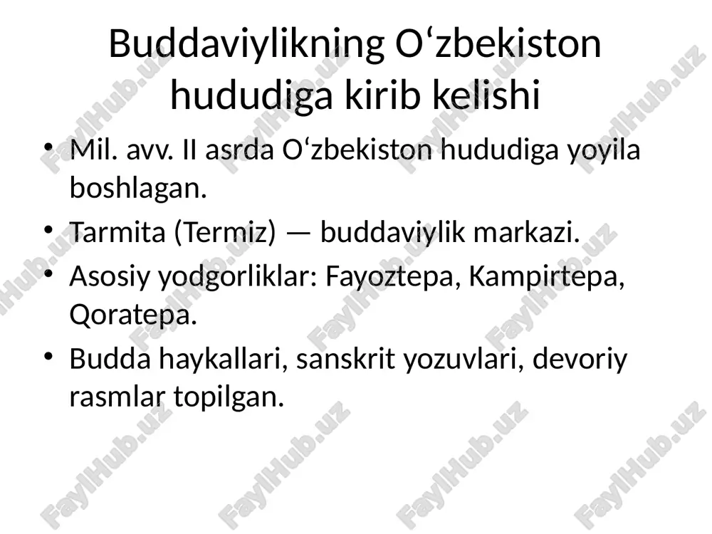 oʻzbekistonda buddaviylik dini taʼlimoti - Page 2
