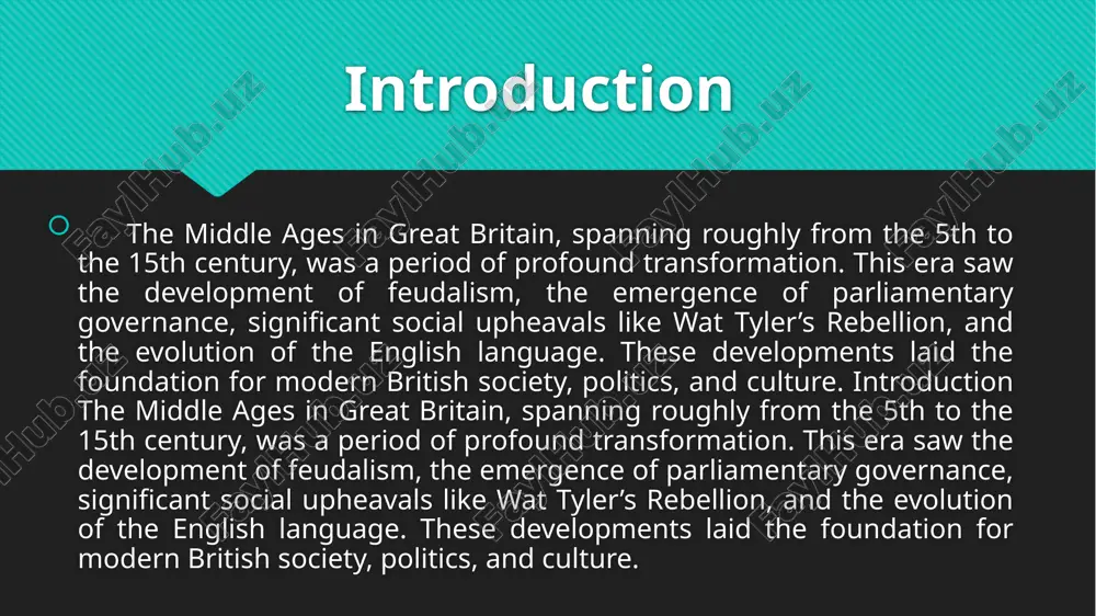 their barons and clergy, but governance remained largely autocratic magna carta (1215): limited royal power, making the king subject to law. simon de montfort’s parliament (1265): first to include elected town and county representatives. model parliament (1295): edward i included all social classes, shaping future parliaments wat tyler’s rebellion (1381) causes of the rebellion poll tax: a series of heavy taxes imposed to fund the hundred years’ war with france. social inequality: the feudal system kept peasants in poverty while nobles enjoyed wealth and privilege. black death (1348–1351): the plague killed a third of england’s population, leading to labor shortages and demands for higher wages, which were suppressed by the statute of labourers (1351) i was brought into leadership: the rebellion was led by wat tyler, a peasant, and john ball, a radical preacher who advocated for social equality. march to london: thousands of peasants marched to london, demanding an …