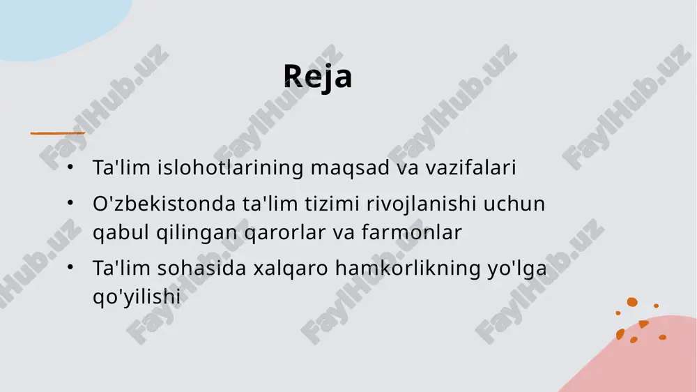 n asosiy qarorlar. ta'lim tizimini yangilash maktab ta'limi islohotlari oliy ta'lim siyosati o'zbekistonda ta'lim tizimini yangilash maqsadida 2017 yildan boshlab "ta'limni rivojlantirish konsepsiyasi" qabul qilindi, bu esa sifatni oshirishga qaratilgan. maktab ta'limida 12 yillik ta'lim tizimiga o'tish va yangi o'quv dasturlarini joriy etish orqali o'quvchilarni zamonaviy bilimlar bilan ta'minlash rejalashtirilgan. oliy ta'limda universitetlarning mustaqilligini oshirish va xalqaro reytinglarga mos keluvchi ta'lim dasturlarini joriy etish ustuvor vazifalardan biridir. ta'lim sohasidagi farmonlar: o'zbekistondagi o'zgarishlar va ularning ta'siri. o‘zbekiston hukumati ta'lim sohasida qator farmonlar qabul qilib, ta'lim tizimini modernizatsiya qilishni maqsad qilmoqda. ushbu o'zgarishlar qatoriga yangi o'quv dasturlarini joriy etish, o'qituvchilarni malakasini oshirish va ta'lim sifatini yaxshilash kiradi. ta'lim tizimidagi bu islohotlar, shuningdek, talabalar natijalarini oshirishga xizmat qiladi. photo by siora photography on unsplash o'zbekiston ta'lim tizimidagi islohotlar va xalqaro standartlarga muvofiqlik. ta'lim islohotlari o'zbekistonda ta'lim islohotlari, ta'lim sifatini oshirish va yangi zamonaviy yondashuvlarni joriy etishga qaratilgan. bu jarayonlar o'qituvchilar va talabalarga yangi …