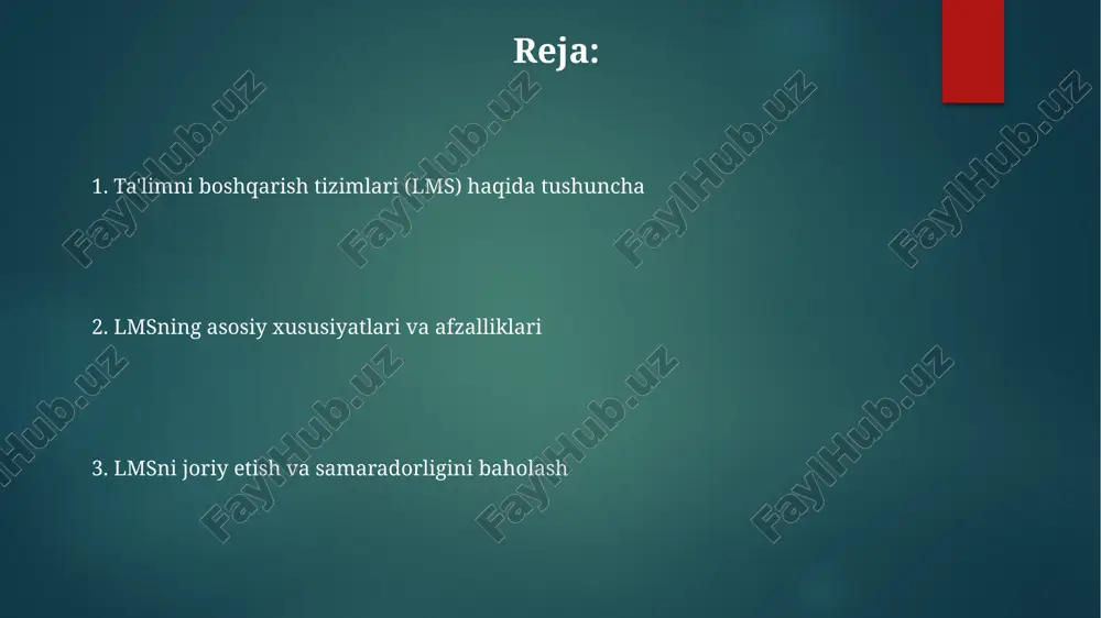 ashtiring, intuitiv dizaynni qo'llang va turli qurilmalar uchun responsivlikni ta'minlang, bu o'rganish samaradorligini oshiradi. e'tiboringiz uchun rahmat image6.png image1.png image2.png image3.png image4.png image5.png