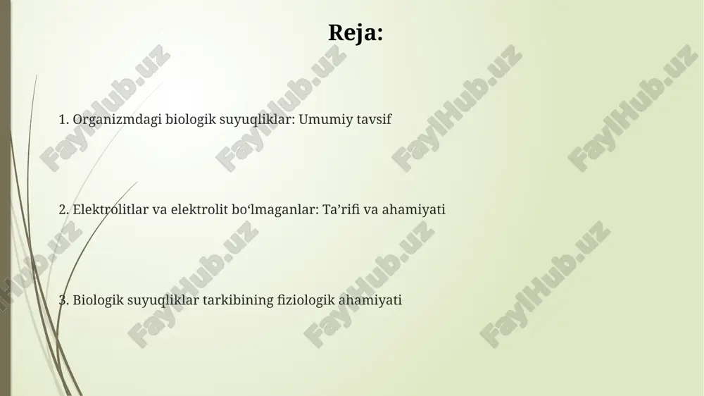 turish orqali hujayra faoliyatini ta'minlaydi. limfa suyuqligi to'qimalardan chiqindi mahsulotlarni olib tashlaydi va immun hujayralarini (masalan, limfotsitlar) tashish orqali immunitetda muhim rol o'ynaydi, shu bilan patogenlarga qarshi himoya qiladi. e'tiboringiz uchun rahmat