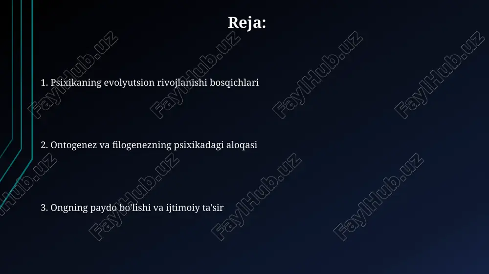 ini ko'rsatadi. genetik tadqiqotlar foxp2 genining til qobiliyatiga ta'sirini ko'rsatadi, ammo bu gen tilning paydo bo'lishining yagona sababi emas, balki muhim omil. ijtimoiy xulq-atvor evolyutsiyasi: hamkorlik va raqobat hamkorlik evolyutsiyasi guruh tanlash orqali sodir bo'ladi, bunda 10-150 a'zodan iborat guruhlar resurslar uchun raqobatlashadi, hamkorlik qiluvchi guruhlar esa omon qoladi. o'zaro altruizm, 1971-yilda trivers tomonidan taklif qilingan, xulq-atvorning rivojlanishi hisoblanadi, bunda 1 shaxs boshqasiga yordam beradi va kelajakda yordam olishni kutadi. axloq va altruizmning evolyutsion ildizlari altruistik xatti-harakatlar qarindoshlik tanlovi orqali rivojlanishi mumkin, bunda genetik jihatdan bog'liq bo'lgan shaxslarga yordam berish orqali genlar ko'payish ehtimoli oshadi, ya'ni hamilton qoidasi (rb>c). o'zaro altruizm, o'zaro manfaatdorlikka asoslangan hamkorlik, o'yin nazariyasining takroriy dilemma mahbusi kabi modellari orqali tushuntiriladi, bunda birgalikda harakat qilish evolyutsion jihatdan barqaror bo'ladi. madaniyat va psixikaning o'zaro ta'siri madaniyat psixikaga ta'sir etib, kognitiv sxemalarni shakllantiradi; masalan, kollektivistik madaniyatda 10 kishilik guruhga moslashish individualistikdan farq qiladi. madaniyatlararo tadqiqotlar shuni ko'rsatadiki, depressiya va …