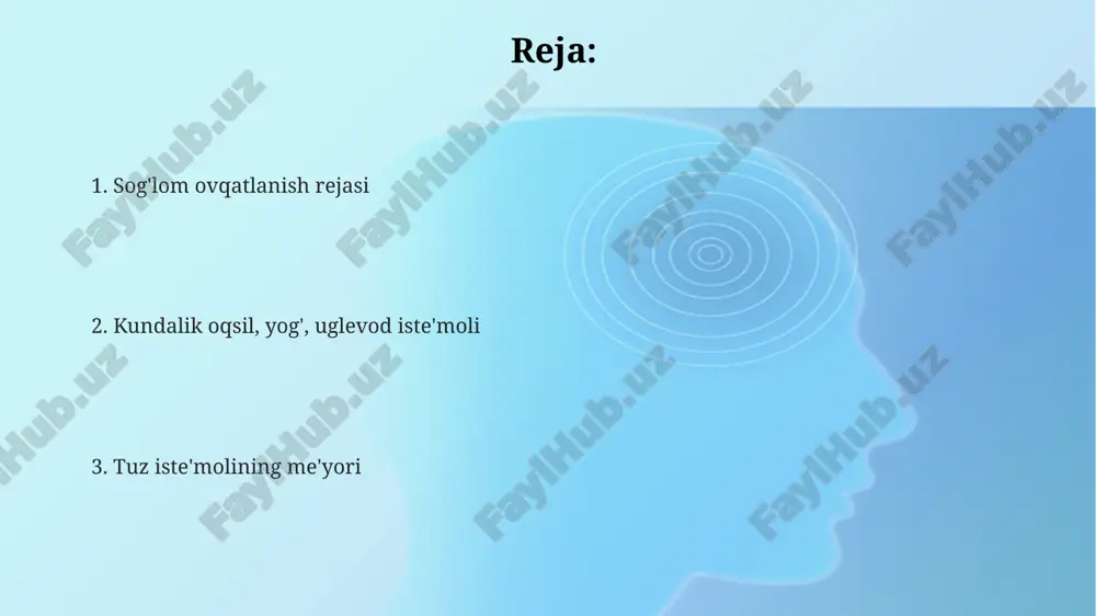 sogʻlom ovqatlanish rejasi - Page 2