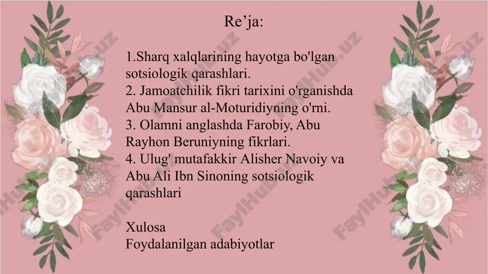 islomdagi katta yo'nalishni tashkil etuvchi moturidiya maktabining asoschisi abu mansur al-moturidiy asarlariga nafaqat dinshunoslik, balki jamiyat, jamoa, ijtimoiy jarayonlar va xususan shaxs haqidagi ta'limot sifatida yondoshish, ularni movarounnahr xalqlari hayot tarzi, mentalitetiga muvofiq keluvchi, ularni g'oyaviy, e'tiqodiy yakdillikka undovchi yaxlit ilmiy sotsiologik konsepsiya sifatida baholash va har tomonlama o'rganish maqsadga muvofiqdir. al-moturidiy jamoa va jamiyatning voqelik mohiyatini ramzlarda talqin etishga diqqatni qaratadi. insonning intellektual kamoloti, shartlilik, ramzlarga ko'chish darajasiga, o'zlikni nechog'li mavhumlashtirishga bog'liqligini, bu esa o'z navbatida mohiyatni shunchalar to'g'ri anglash imkoniyatini berishini asoslab beradi. movarounnahrda tabiat va jamiyatni sotsiologik anglash va o'rganish ulug' mutafakkir al-forobiy tomonidan jiddiy kengaytirildi. u abu mansur al-moturidiy tomonidan ilmiy-teologik jihatdan asoslangan inson erki nazariyasini yanada rivojlantirdi. u o'zining «fozil odamlar shahri» asarida insondagi insonlik mohiyati o'zlikni anglashdan boshlanishi, fozil shaxs voqea va xodisalarning mohiyatini idrok eta bilishini, mohiyatga intilish haqni tanish ekanligini, insonga berilgan ruh aqlni rivojlantirishga, unga quwat bag'ishlashga mas'ul ilohiy kuch ekanligini, …
