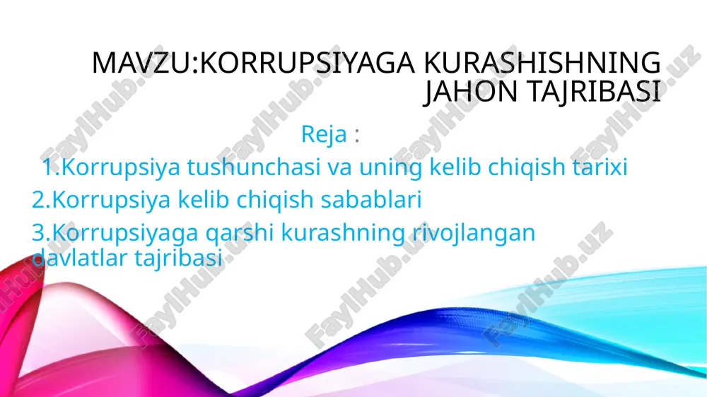 aynan shu vazifani bajaruvchi ichki tuzilmalar yaratilgan. tashqi nazorat — bu usulda ijro apparatidan mustaqil tuzilmalarning mustaqilligini oshirish nazarda tutilib, aynan ushbu tuzilmalar orqali korrupsiyaga qarshi samarali kurash olib boriladi. yaʼni, sud hokimiyatining maksimal darajada mustaqilligiga erishish ommaviy axborot vositalariga ko‘proq erkinlik berish va h.k. korrupsiyaviy jinoyatlar kelib chiqishining bir necha omillari mavjud korrupsiyaviy omillar germaniyada muayyan funksiyalardan qat’i nazar, davlat xizmatchilari o‘z vazifalarini butun jamiyat manfaati uchun xolis va adolatli bajarishlari shart. germaniyada korrupsiyaga qarshi kurashning birinchi vazifasi rasmiy sirlarni saqlashdan iborat. davlat xizmatchisi, shuningdek, o‘z faoliyati davomida unga ma’lum bo‘lgan ma’lumot va haqiqatlarni yashirishi kerak. davlat xizmatchisi ruxsat olmasdan turib guvohlik berishga, hatto sudda ham bayonot berishga haqli emas. davlat xizmatchisi xizmat ko‘rsatishdan boshqa har qanday ish uchun oldindan yuqori darajadagi rahbarining roziligini olishi talab qilinadi. davlat xizmatchisi uchun ruxsatnomalar faqat ilmiy muassasalarda va o‘qitish hamda tadqiqotlar bilan bog‘liq faoliyat uchun talab qilinmaydi. aqshning korrupsiyaga qarshi kurashish strategiyasining …