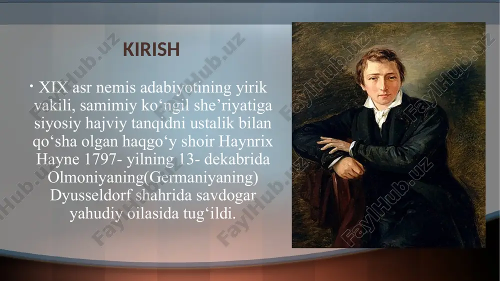 18-yilda "don juan" sheʼriy romanini yozishga kirishgan. asarda inson va muhit masalasi birinchi oʻringa chiqqan. bunda bayron romantizmdan realizmga oʻtgan (asar tugallanmagan). bayronning mashhur poemalari «tasso shikoyati» (1817) «mazepa» (1818) poemalari uning qator sheʼrlari "chayld harold ziyorati" "manfred" "shiylon tutquni" "shiylon soneta" dostonlari oʻzbek tilida nashr qilingan. e’tiboringiz uchun rahmat image2.jpg image3.png image4.png image5.jpeg image1.jpg